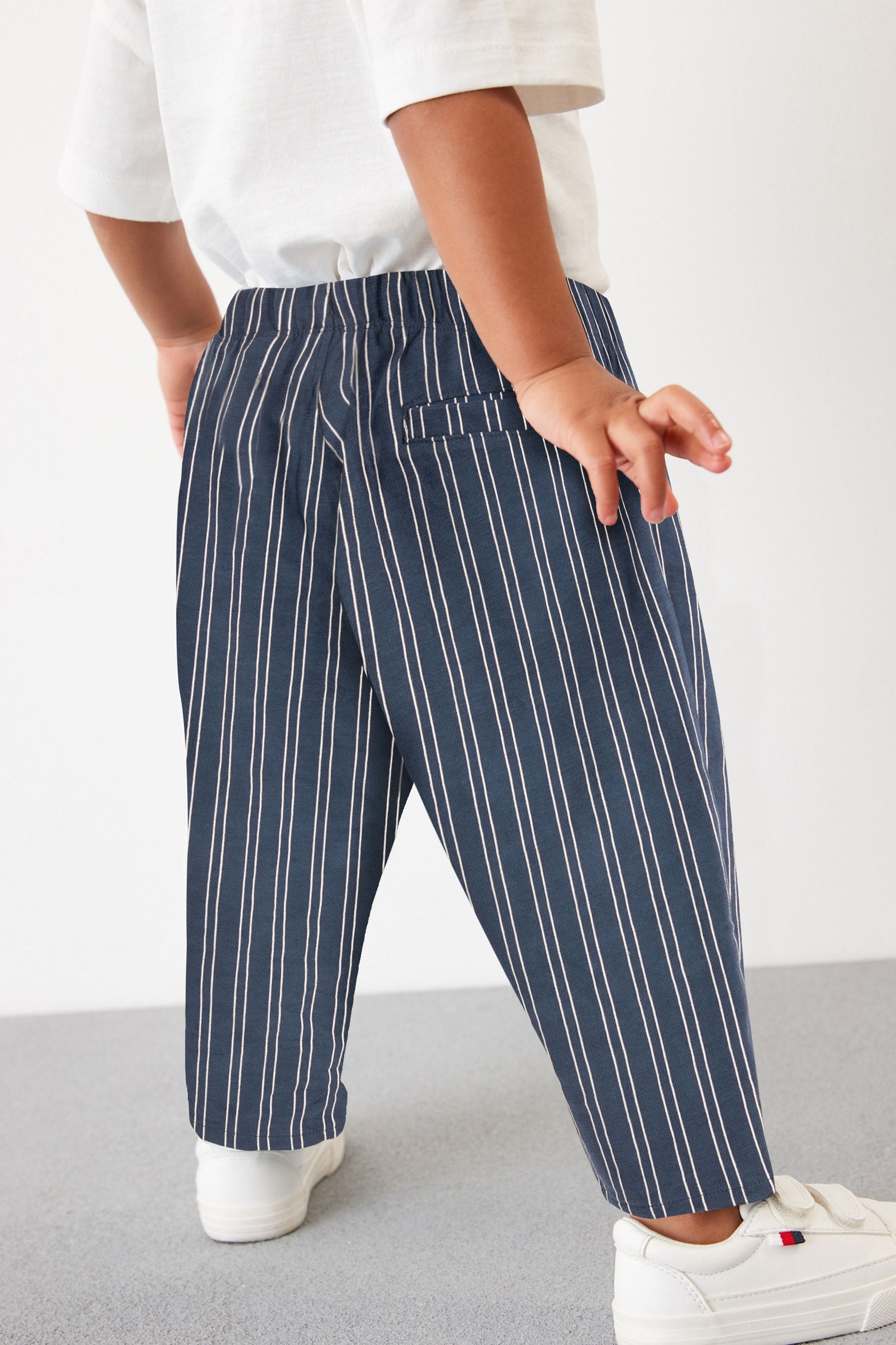 Blue Lightweight Striped Joggers (3mths-7yrs)