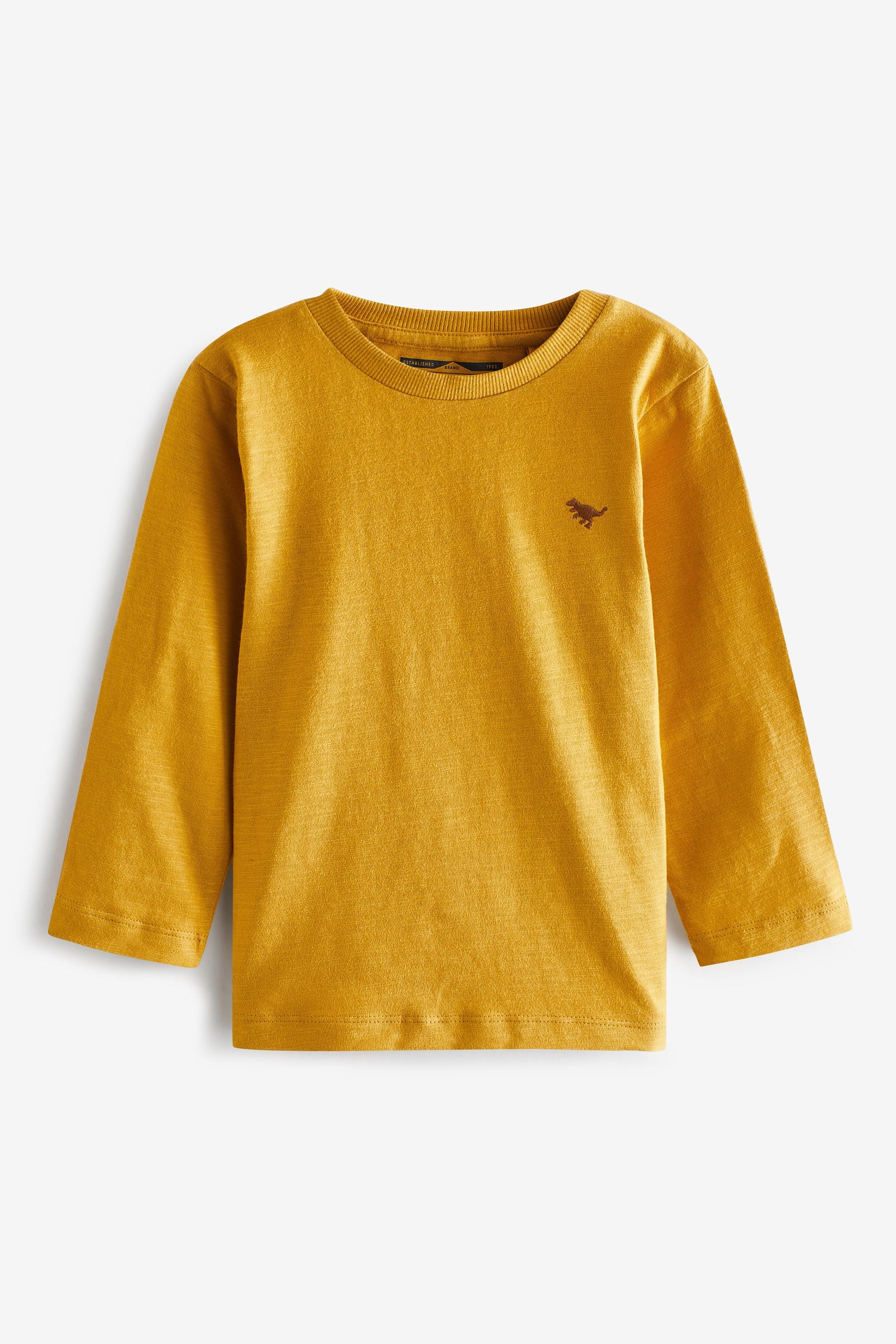 Ochre Yellow Long Sleeve Plain T-Shirt (3mths-7yrs)