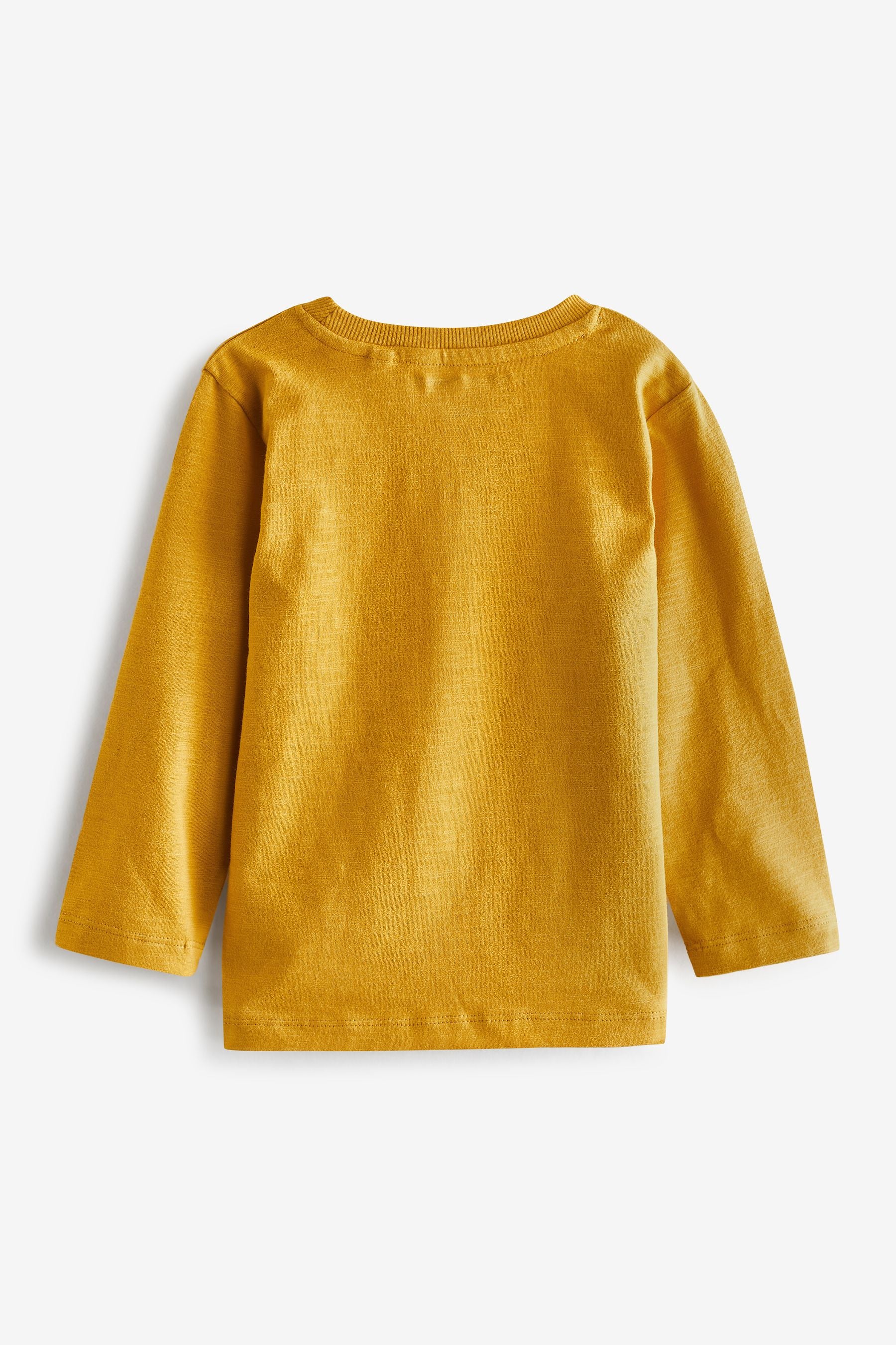 Ochre Yellow Long Sleeve Plain T-Shirt (3mths-7yrs)