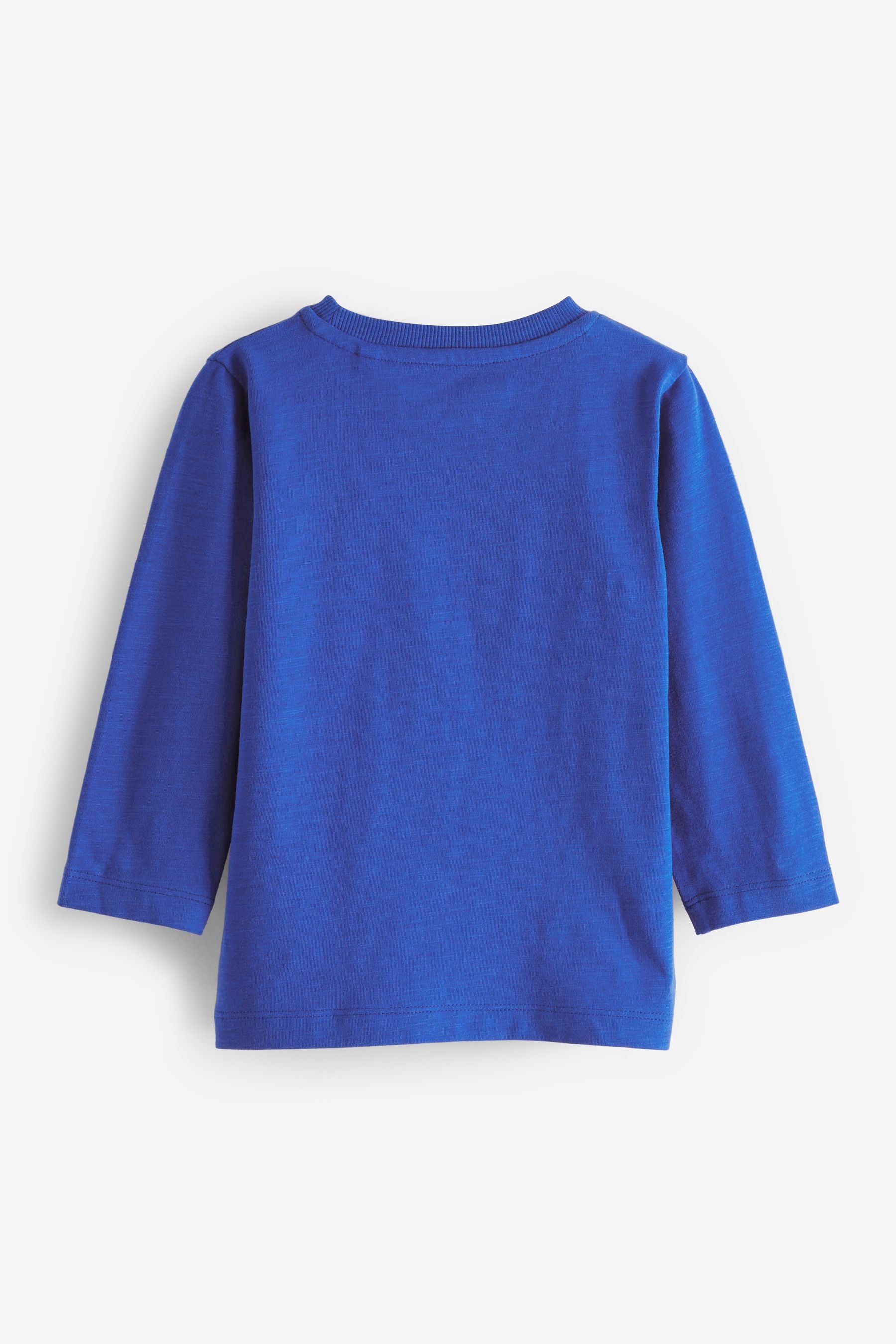 Cobalt Blue Long Sleeve Plain T-Shirt (3mths-7yrs)