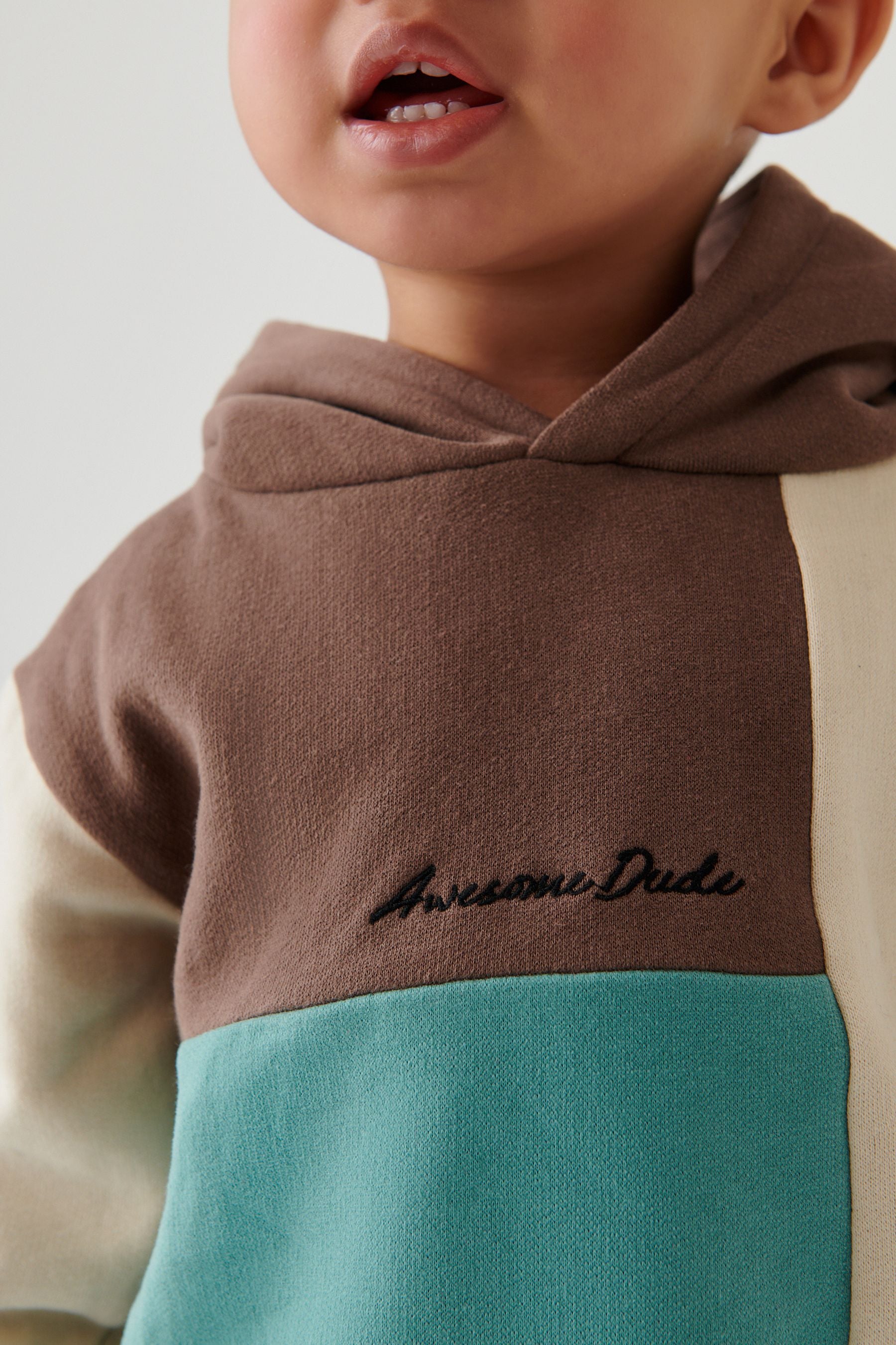 Mint Green/Brown Colourblock Jersey Tracksuit (3mths-7yrs)