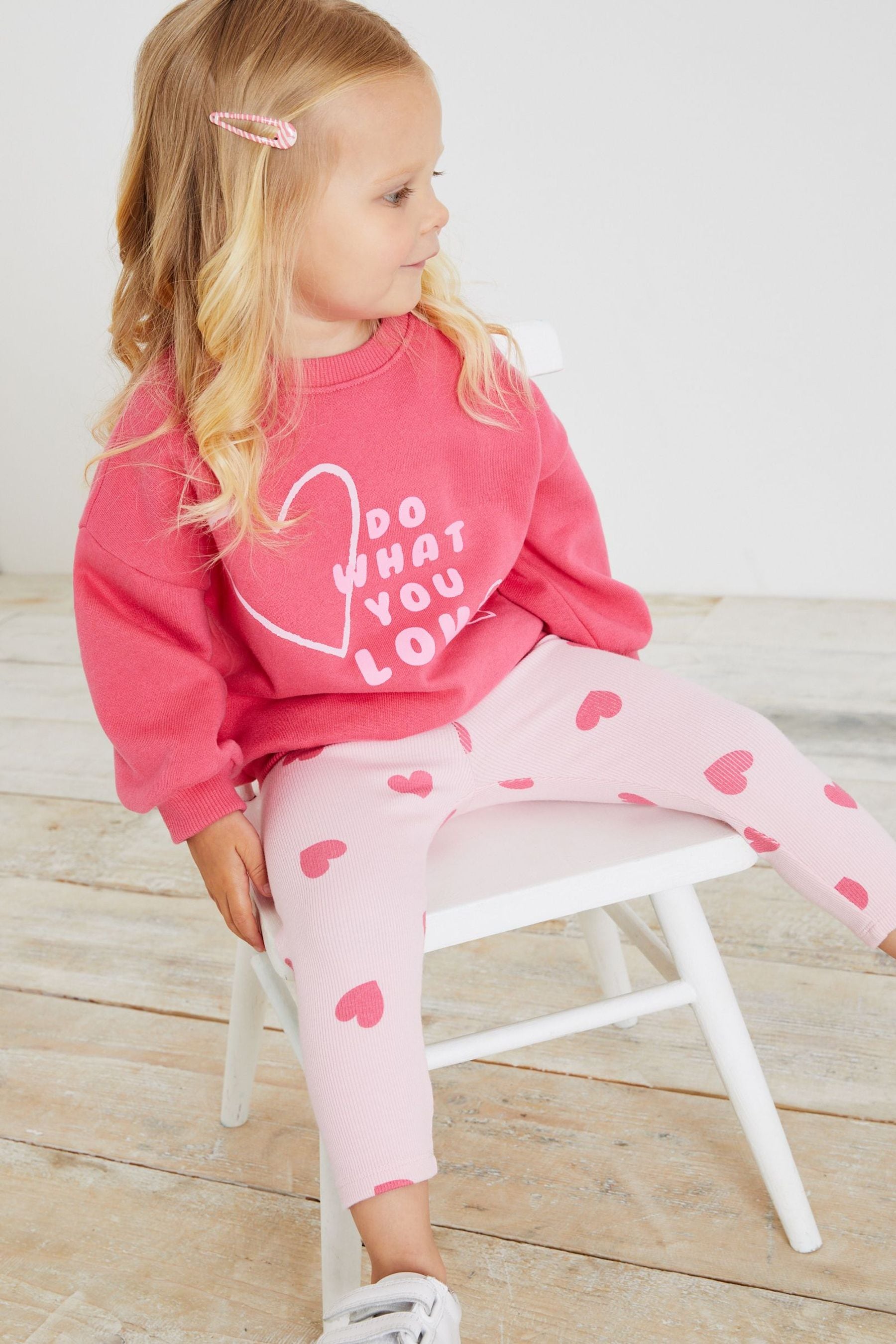 Pink Sweatshirt and Legging Set (3mths-7yrs)