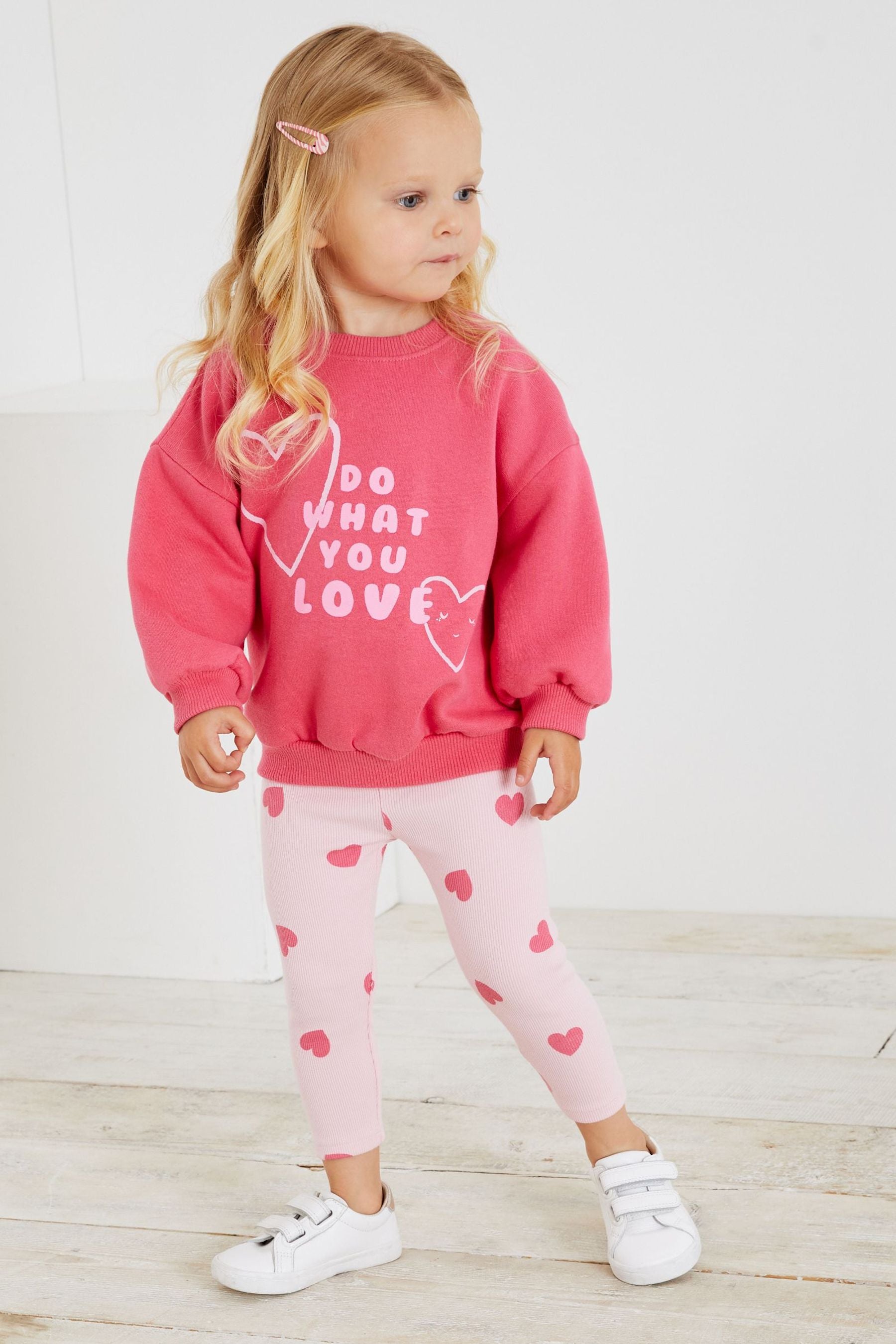 Pink Sweatshirt and Legging Set (3mths-7yrs)