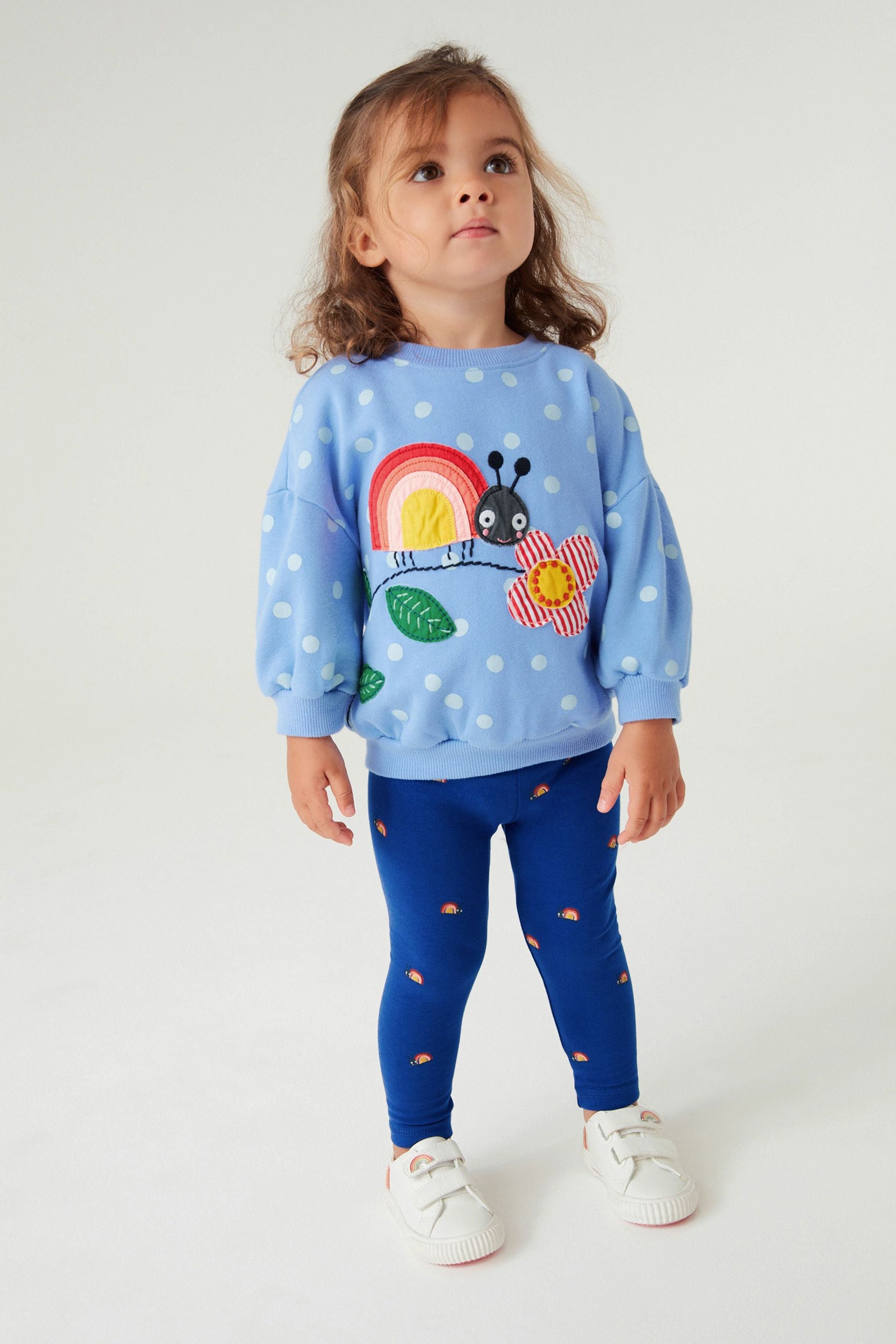 Blue Ladybird Sweatshirt And Leggings Set (3mths-7yrs)