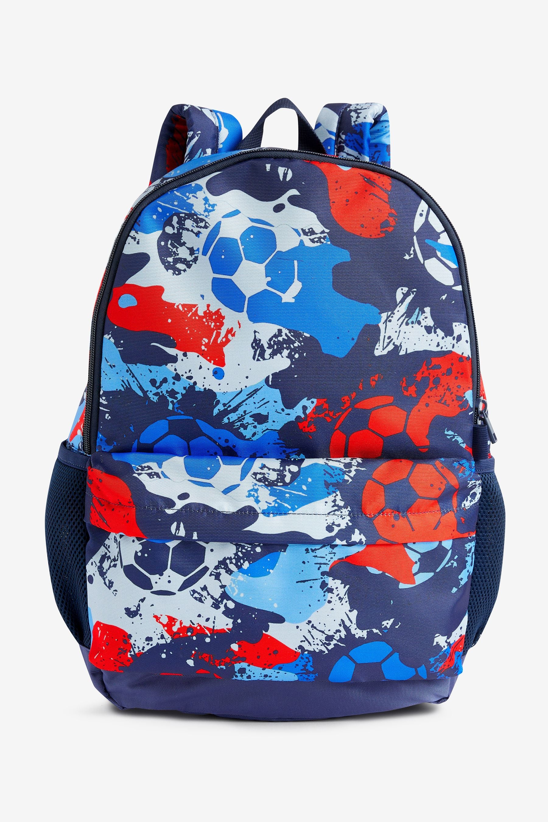 Football Print School Backpack