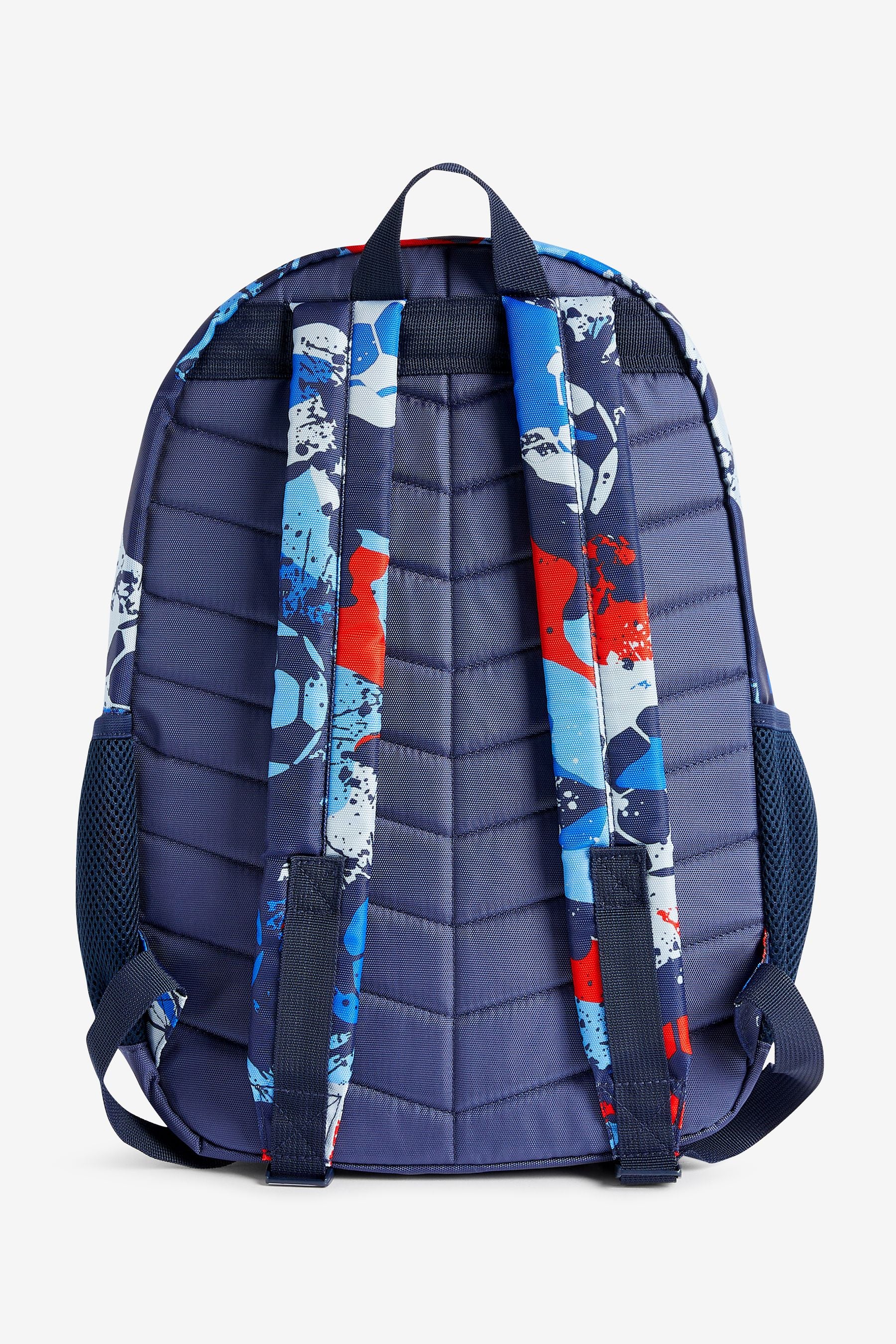 Football Print School Backpack