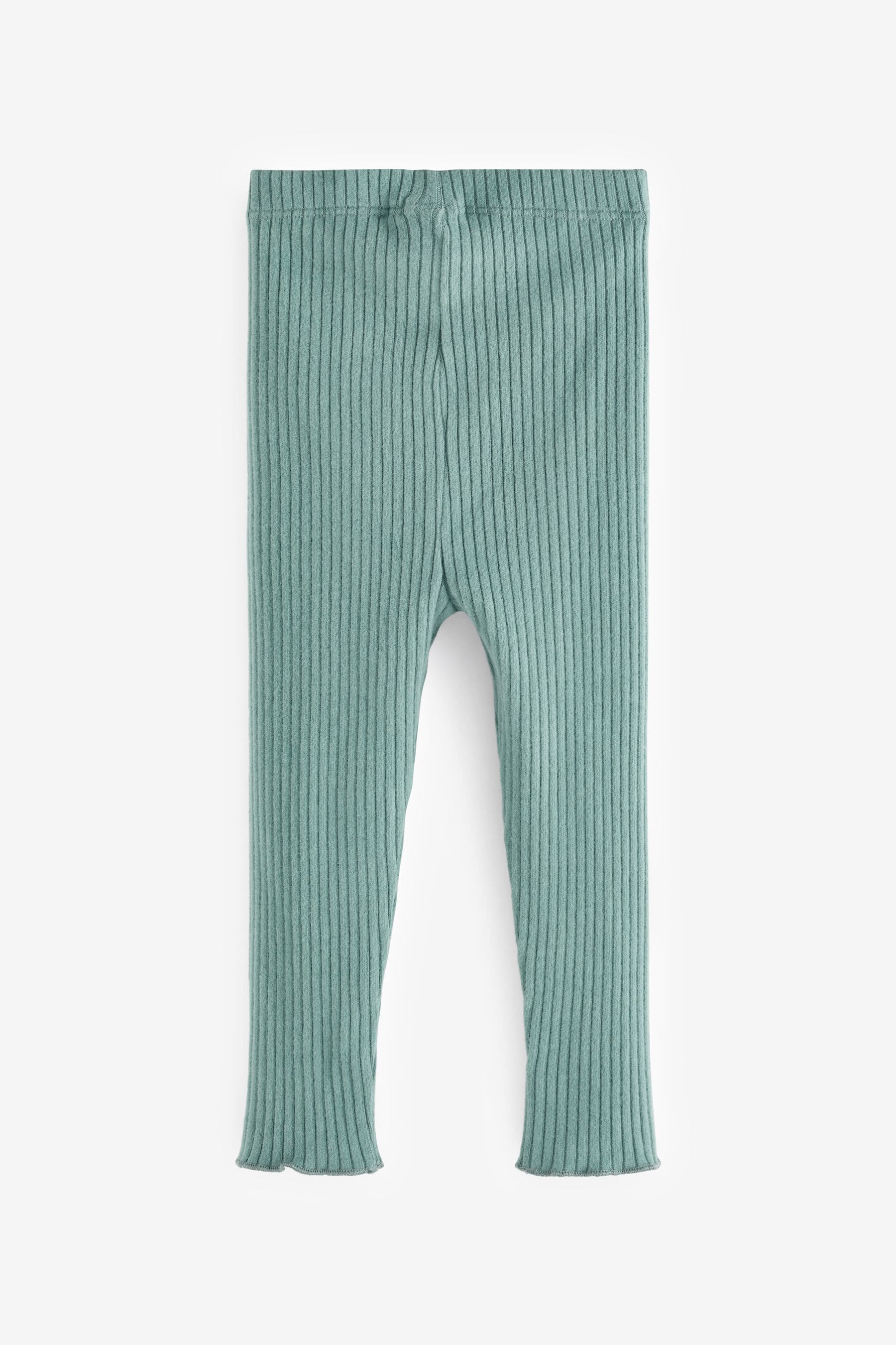 Teal Blue Long Sleeve Knitted Peplum Legging Set (3mths-7yrs)