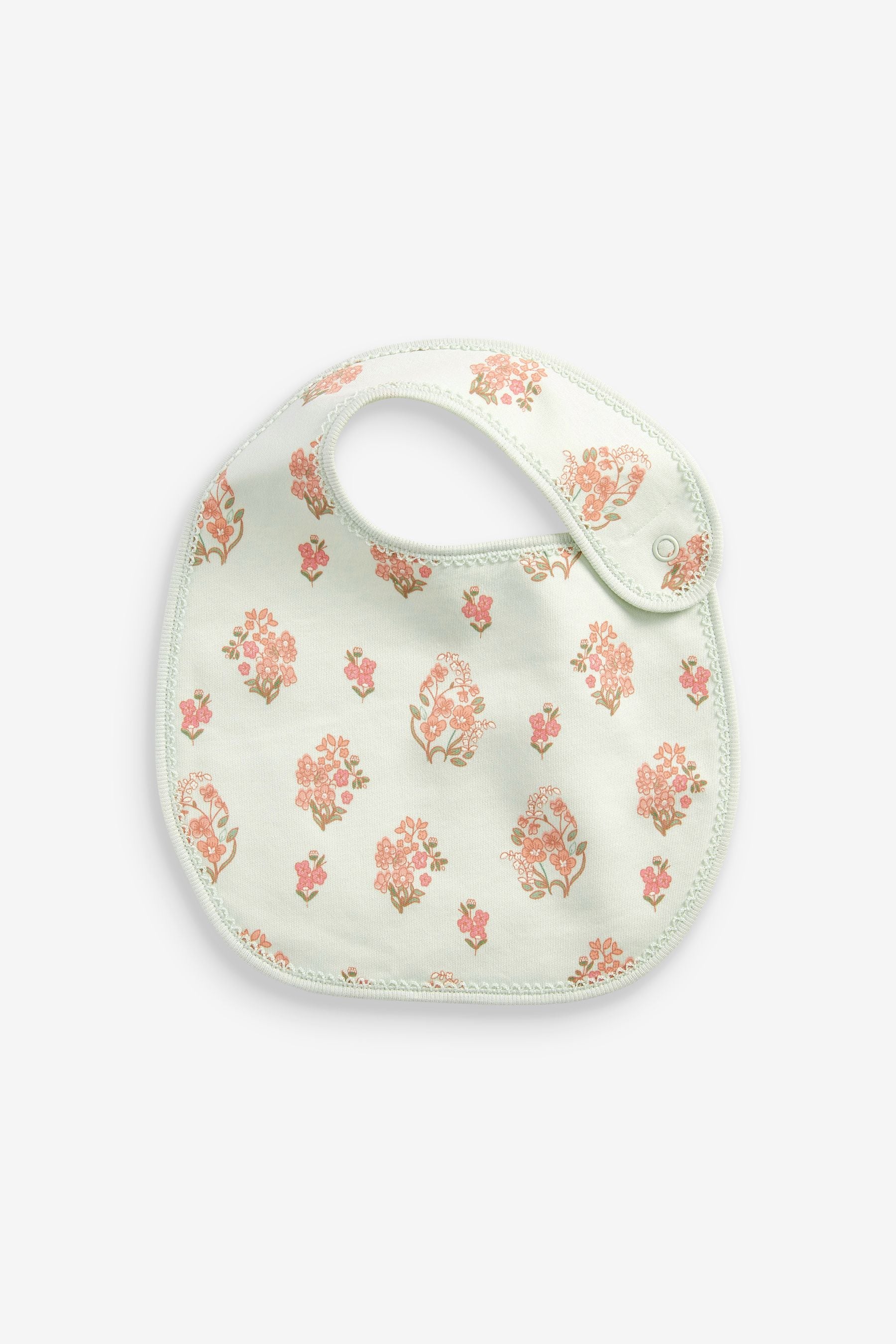 Pink/Blue Floral 3 Pack Baby Bibs