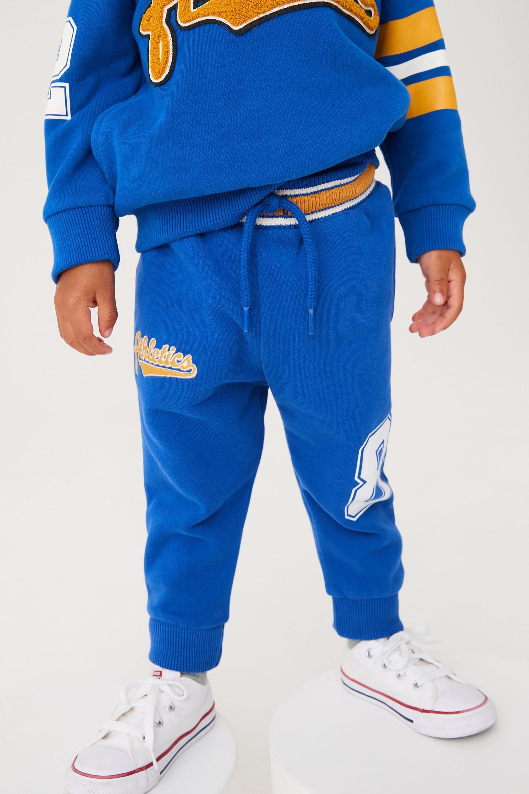 Blue Varsity Jersey Joggers (3mths-7yrs)