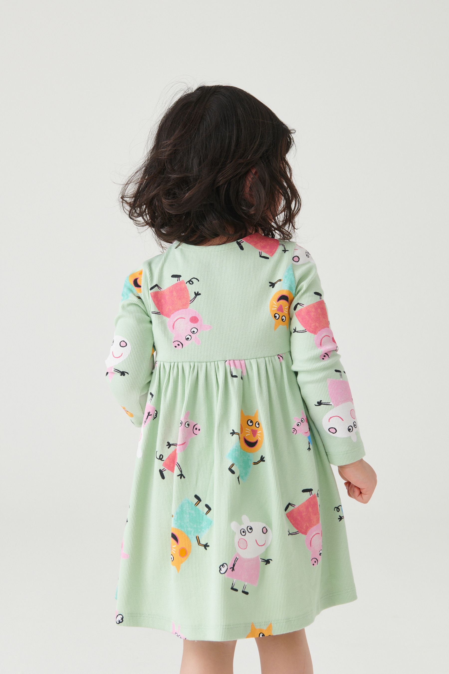 Peppa Pig Green Rib Jersey Dress (9mths-7yrs)