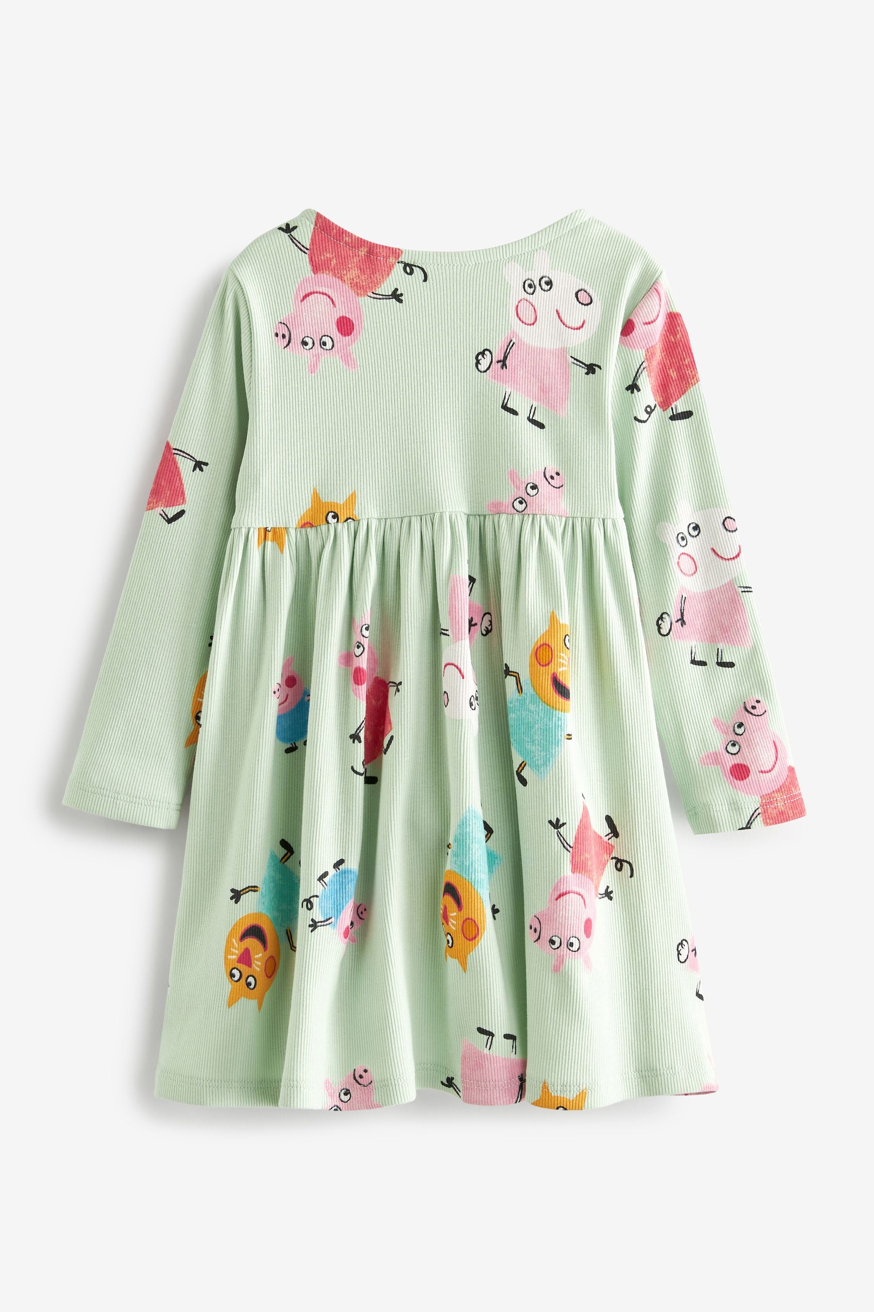 Peppa Pig Green Rib Jersey Dress (9mths-7yrs)