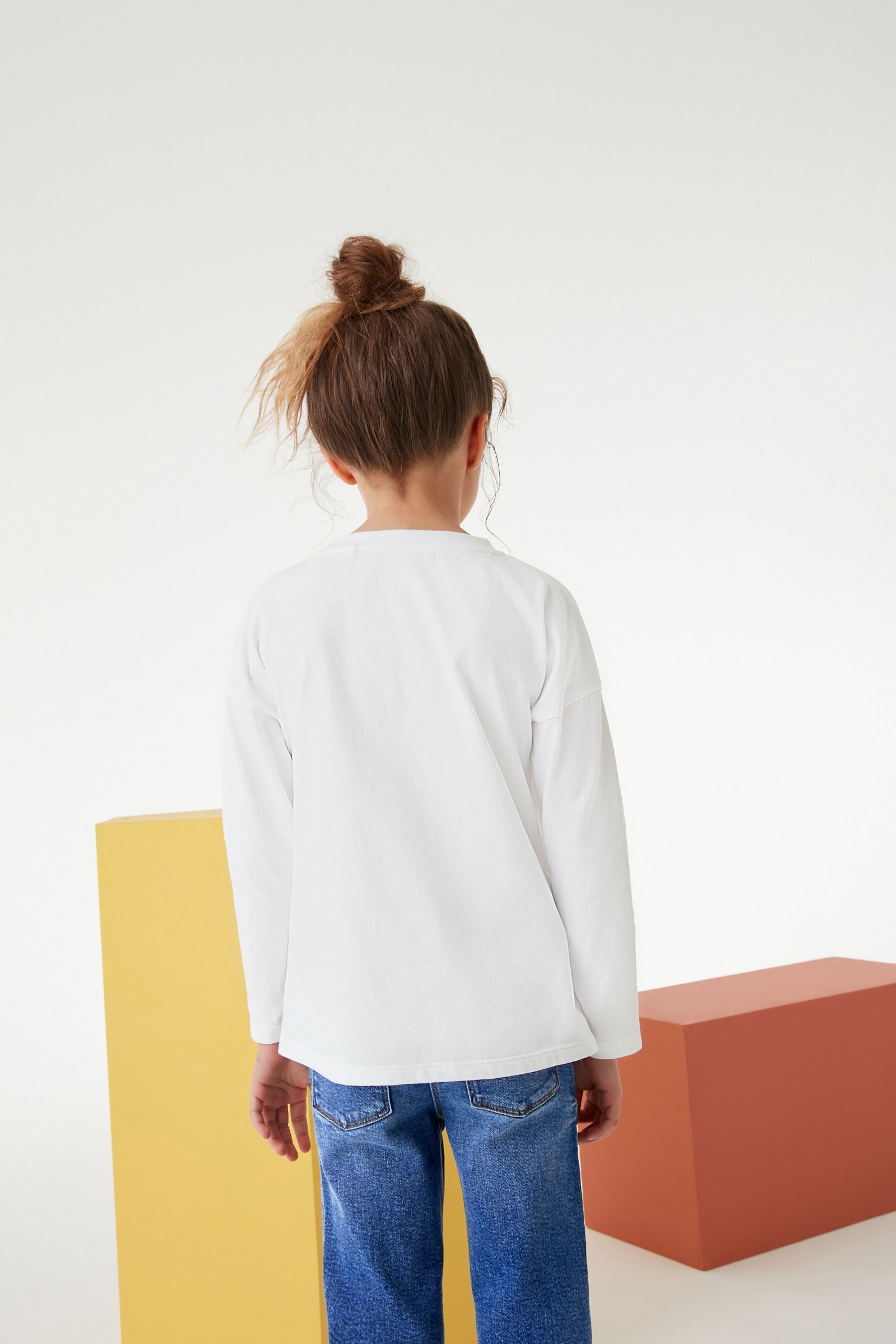 White Basic Long Sleeve T-Shirt (3-16yrs)