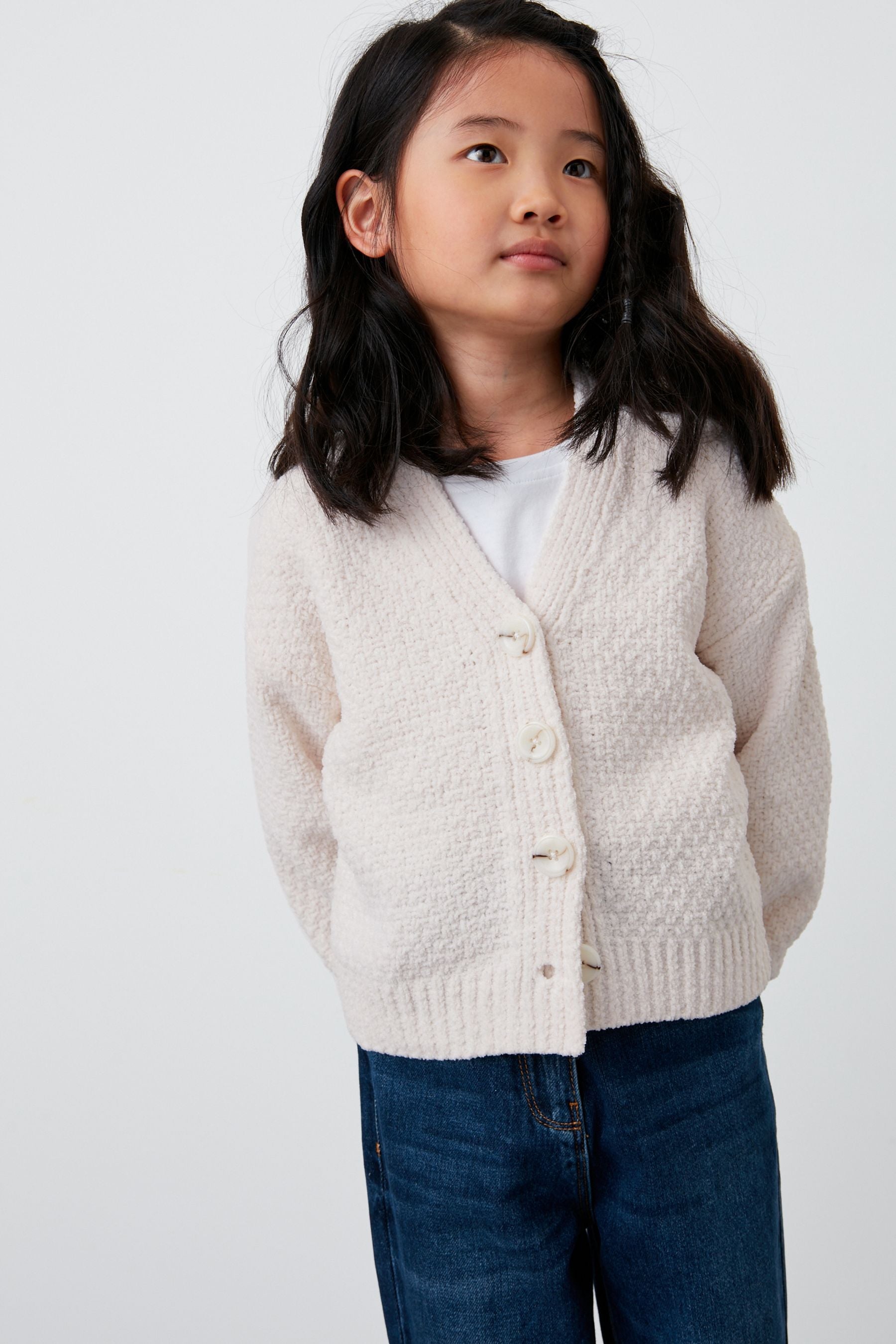 Cream Chenille Cardigan (3-16yrs)