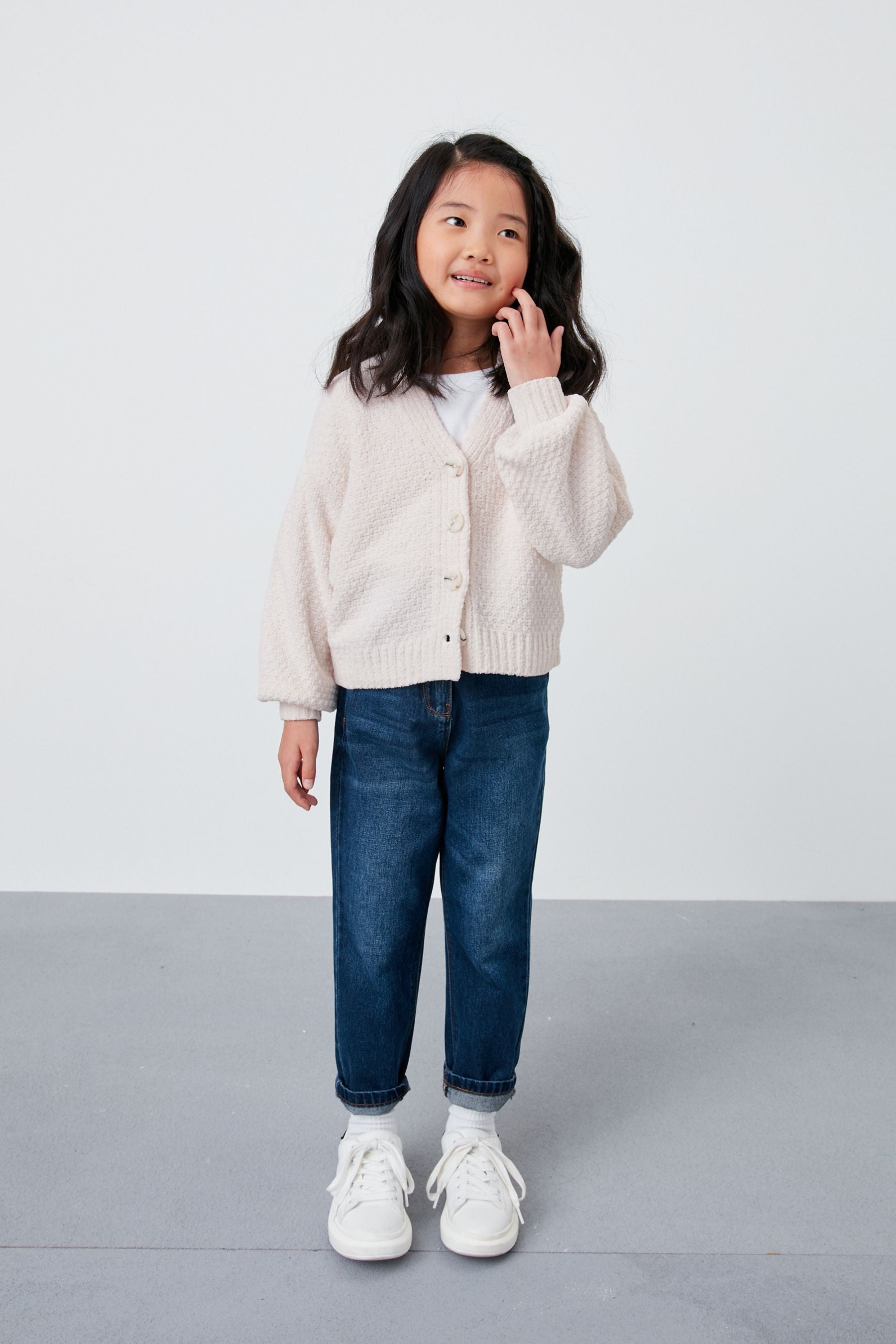 Cream Chenille Cardigan (3-16yrs)