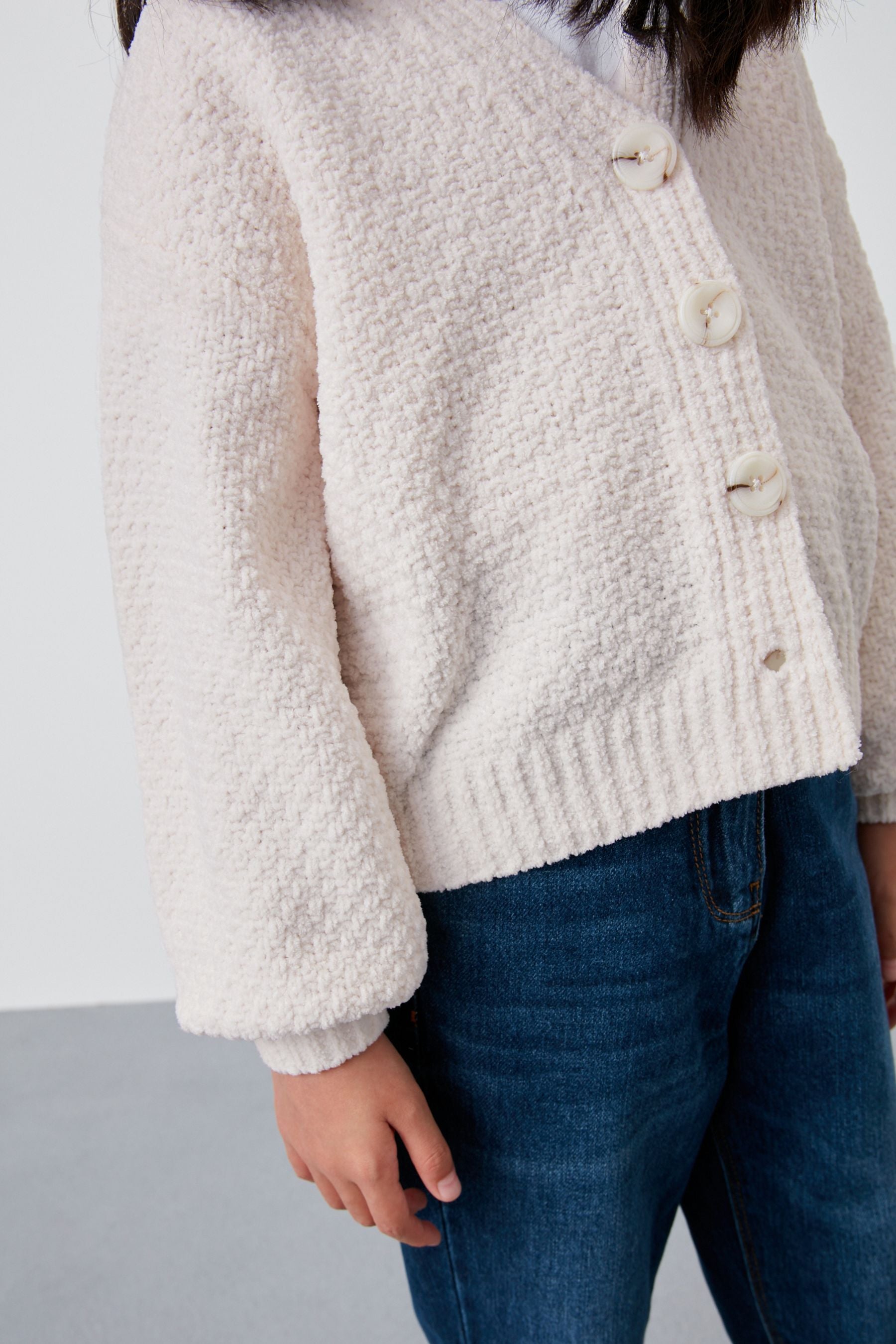 Cream Chenille Cardigan (3-16yrs)