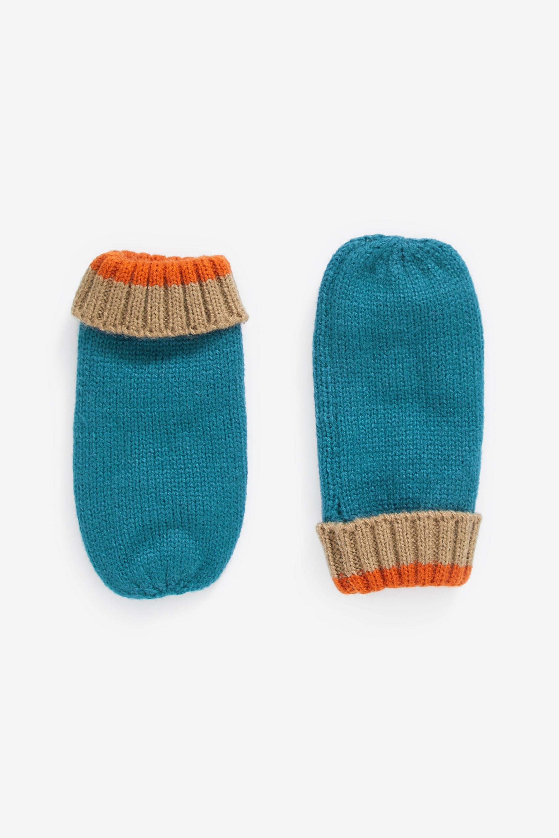 Teal Tractor Hat And Mittens Set (3mths-10yrs)