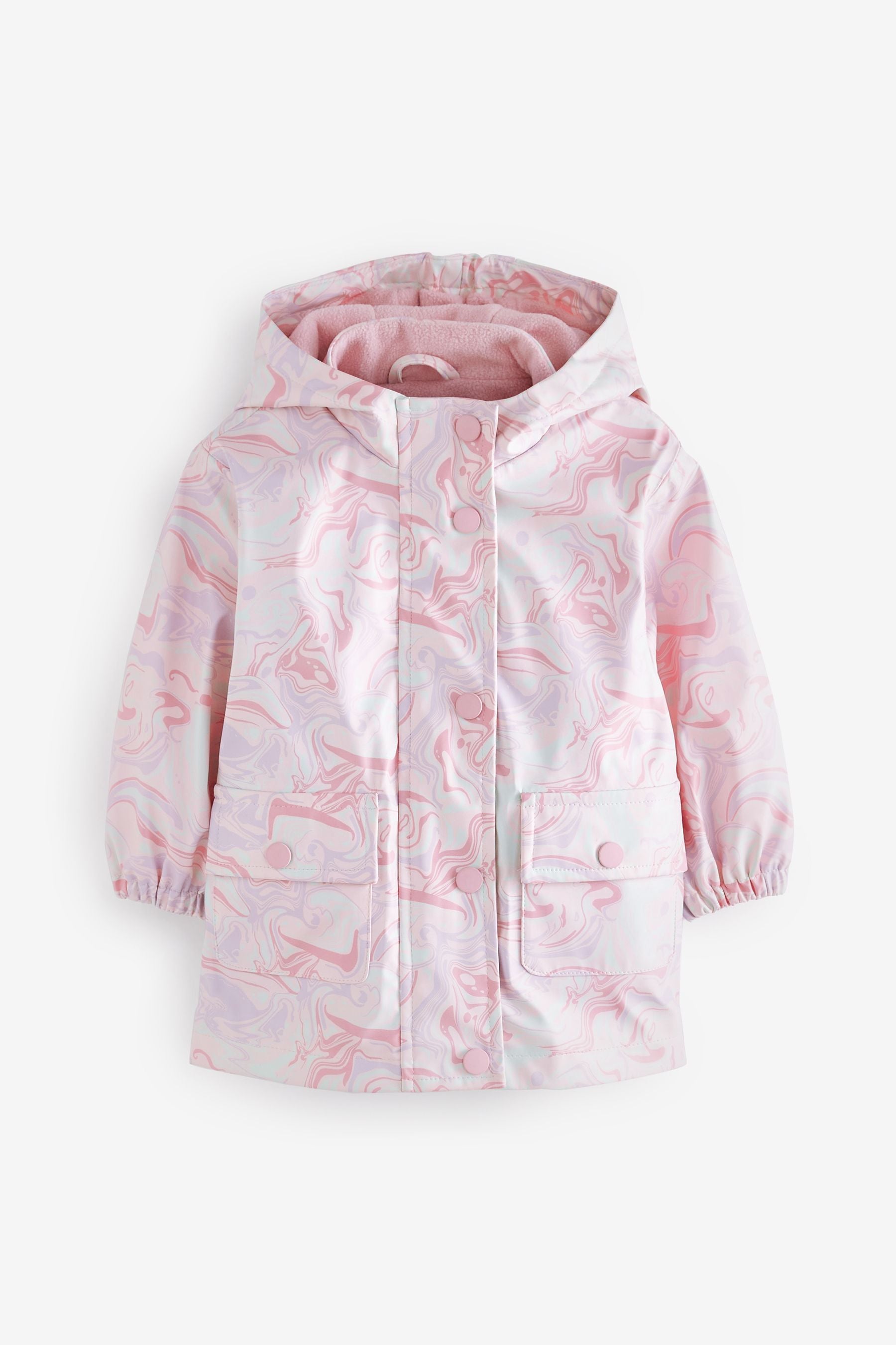 Pink Marble print Waterproof Jacket (3mths-7yrs)