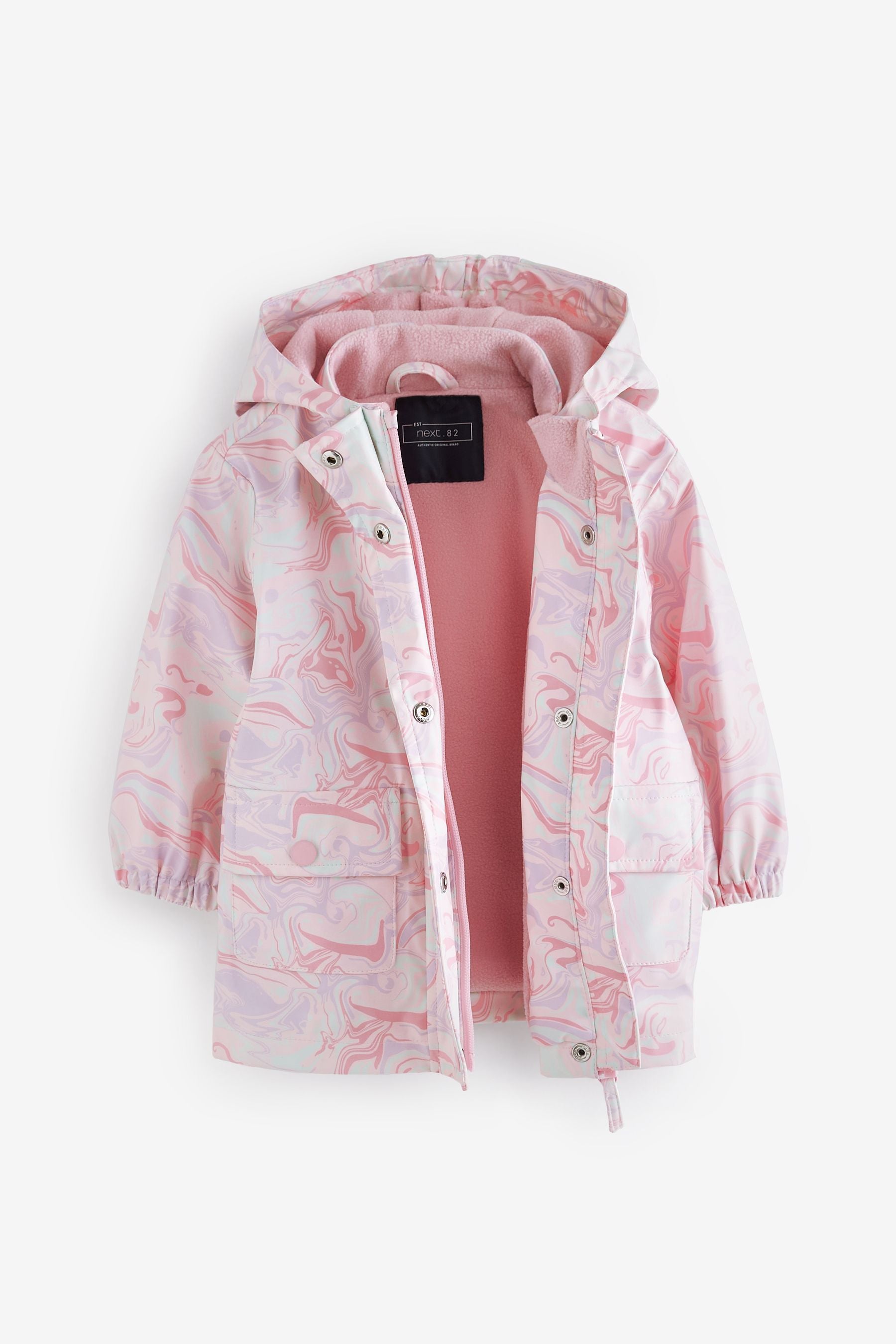 Pink Marble print Waterproof Jacket (3mths-7yrs)