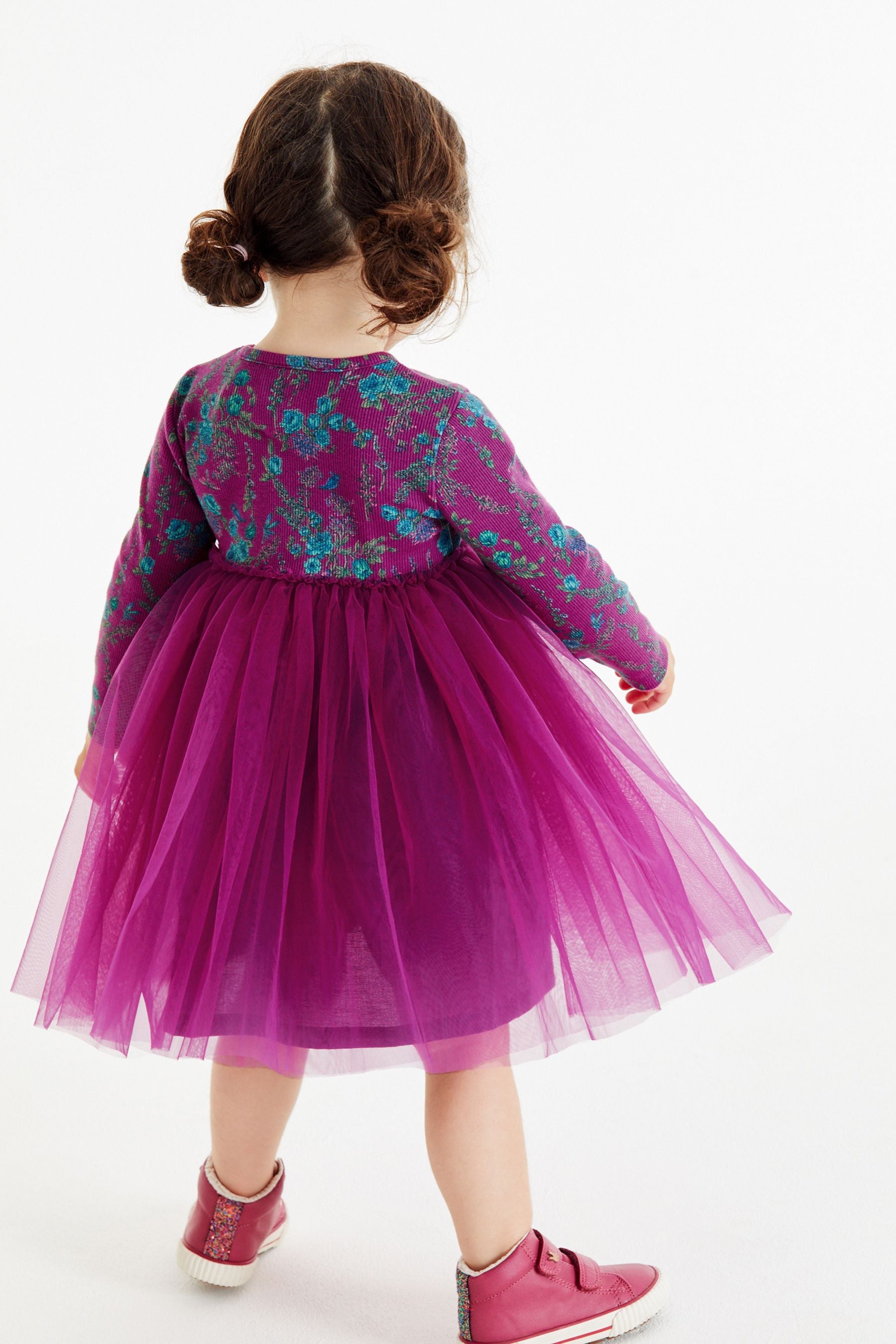 Purple/Pink Floral Nxt Party Dress (3mths-7yrs)