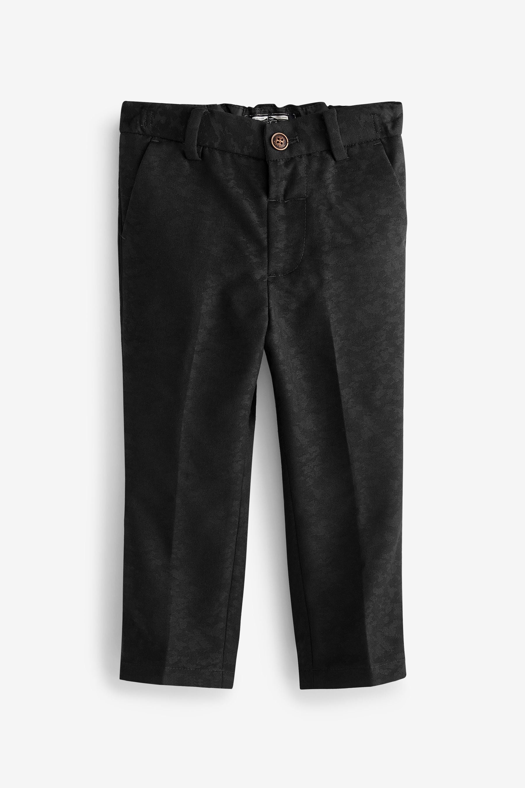 Black Formal Jacquard Trousers (3mths-7yrs)