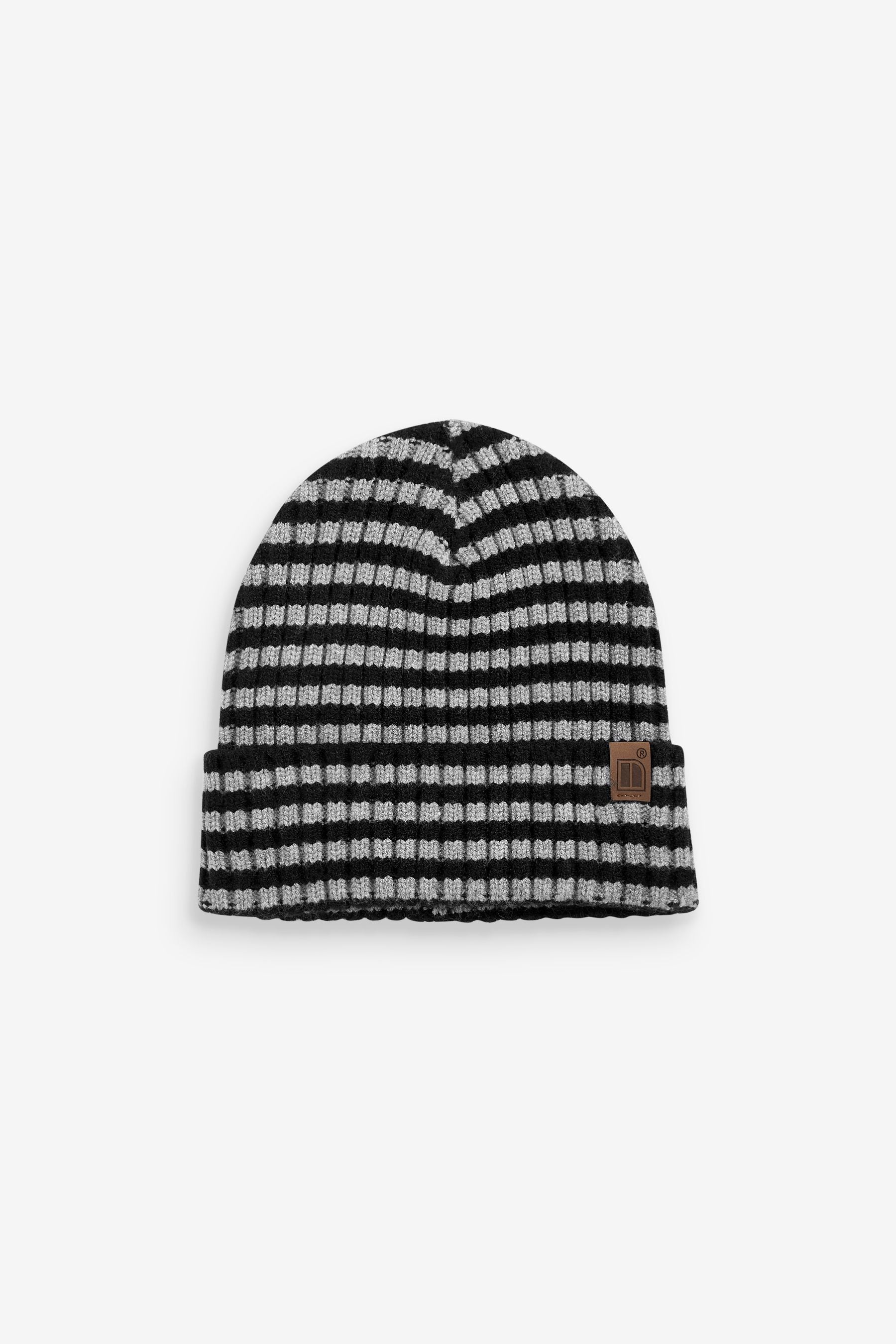 Black/Grey/Ochre Yellow 3 Pack Knitted Ribbed Beanie Hats (1-16yrs)