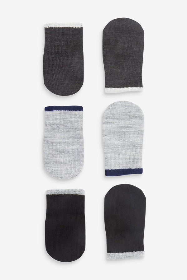 Black/Grey/Charcoal 3 Pack Mittens (3mths-6yrs)