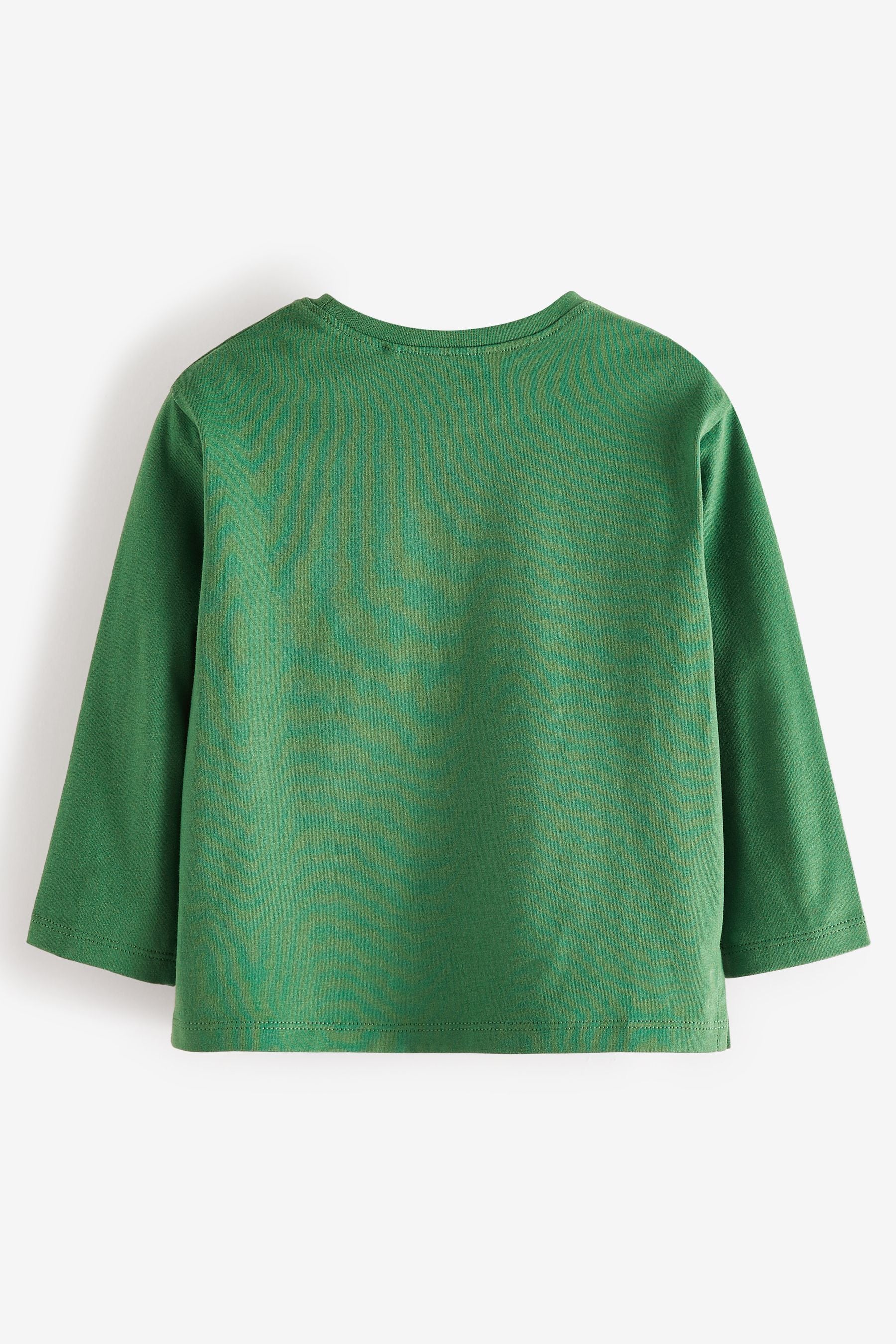 Green Long Sleeve Cotton T-Shirt (3mths-7yrs)