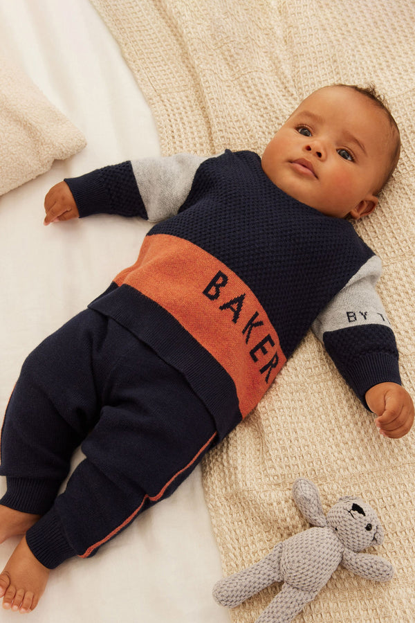 Baker by Ted Baker Navy Blue Knitted Set