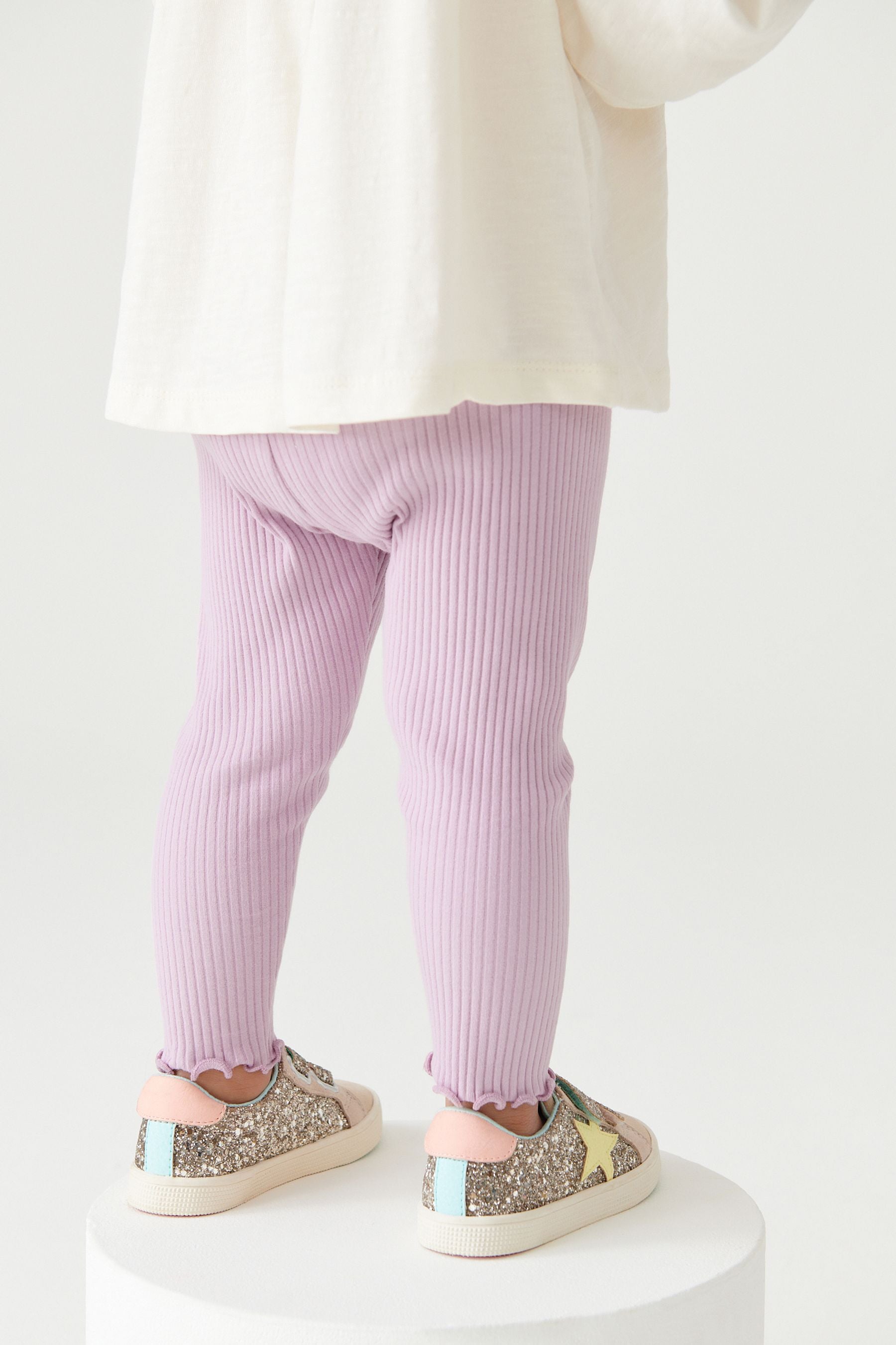 Pink Rib Jersey Leggings (3mths-7yrs)