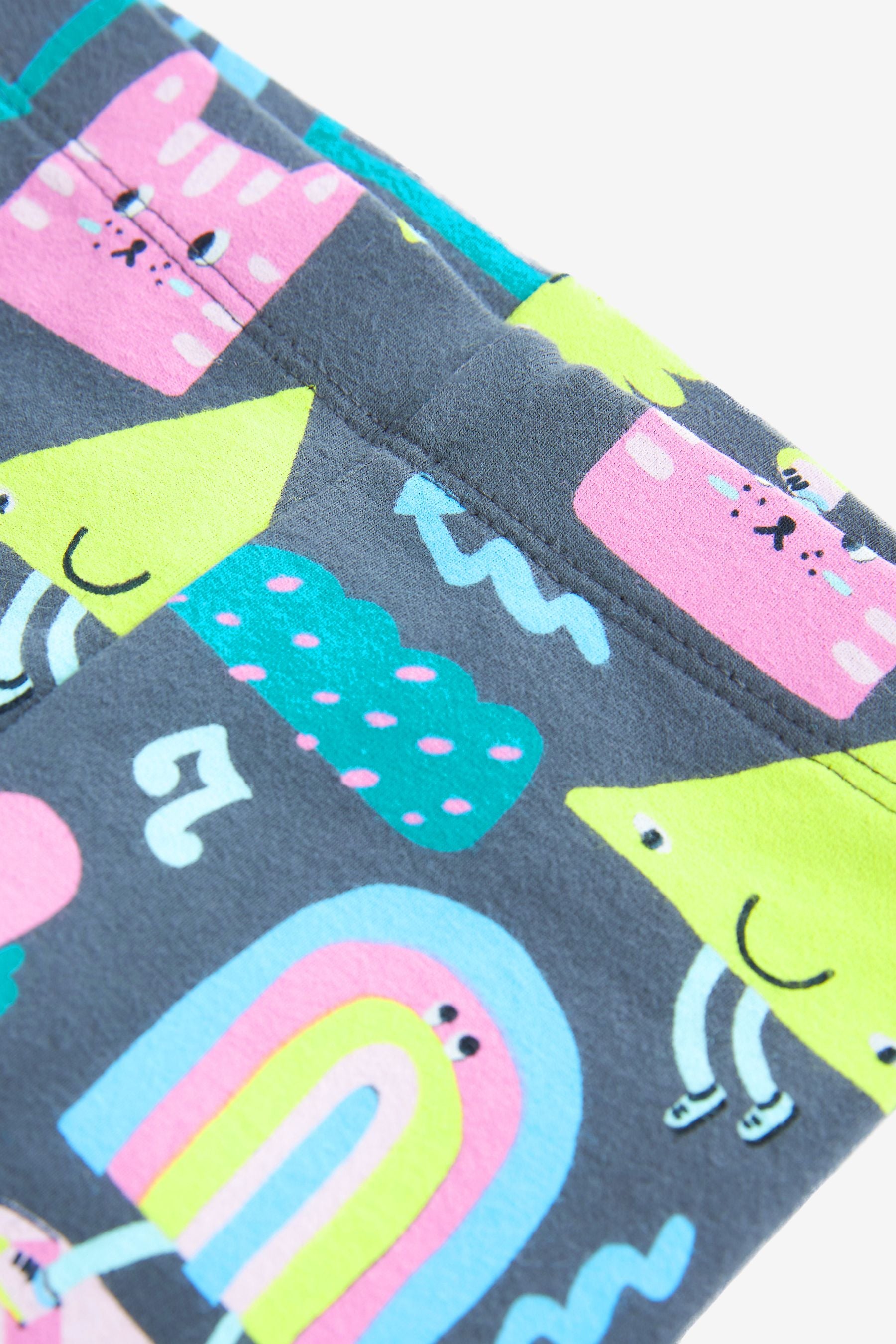 Charcoal Grey/Pink Skate Leggings (3mths-7yrs)