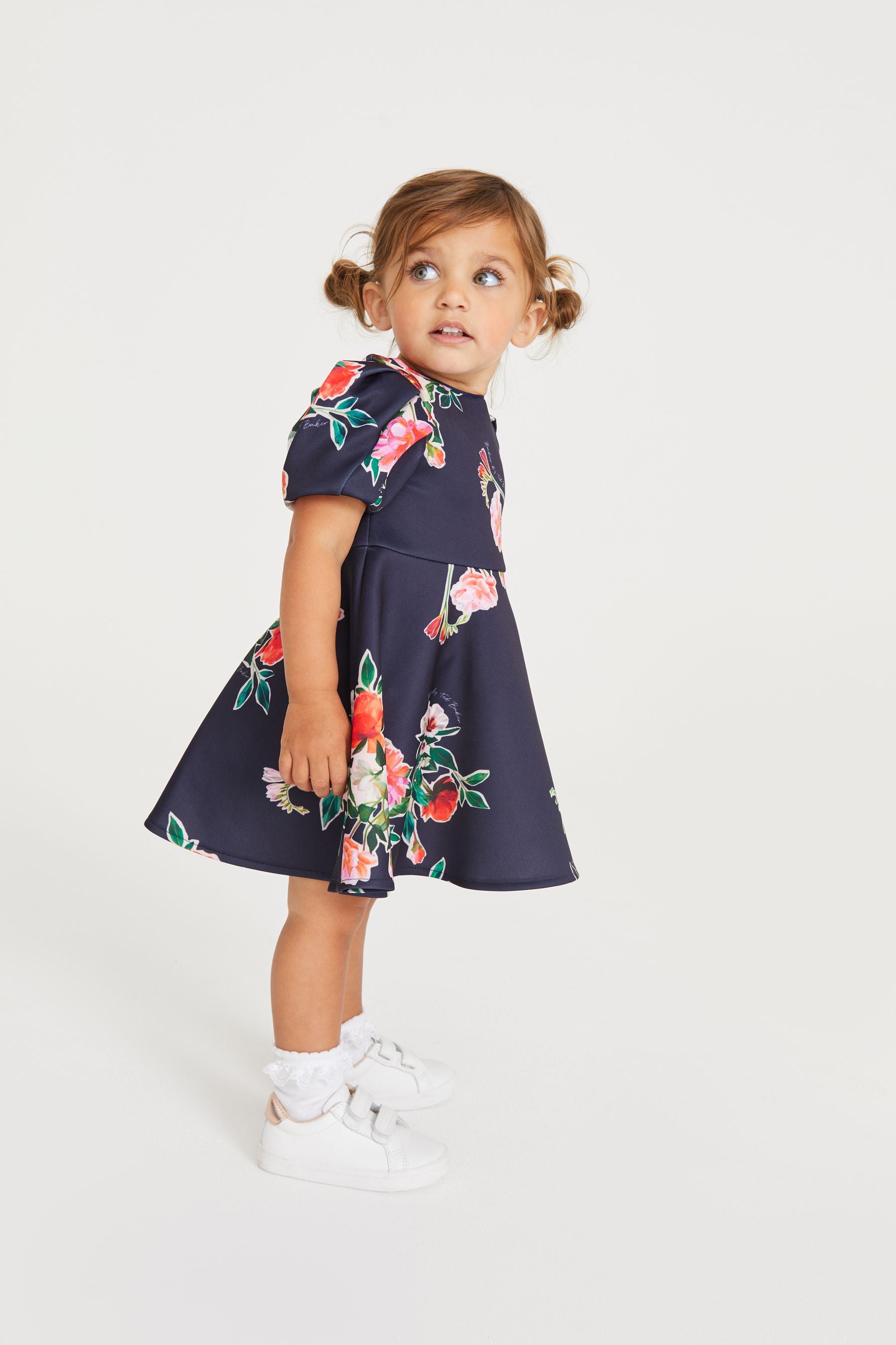 Navy Baker by Ted Baker Navy Blue Floral Scuba Dress