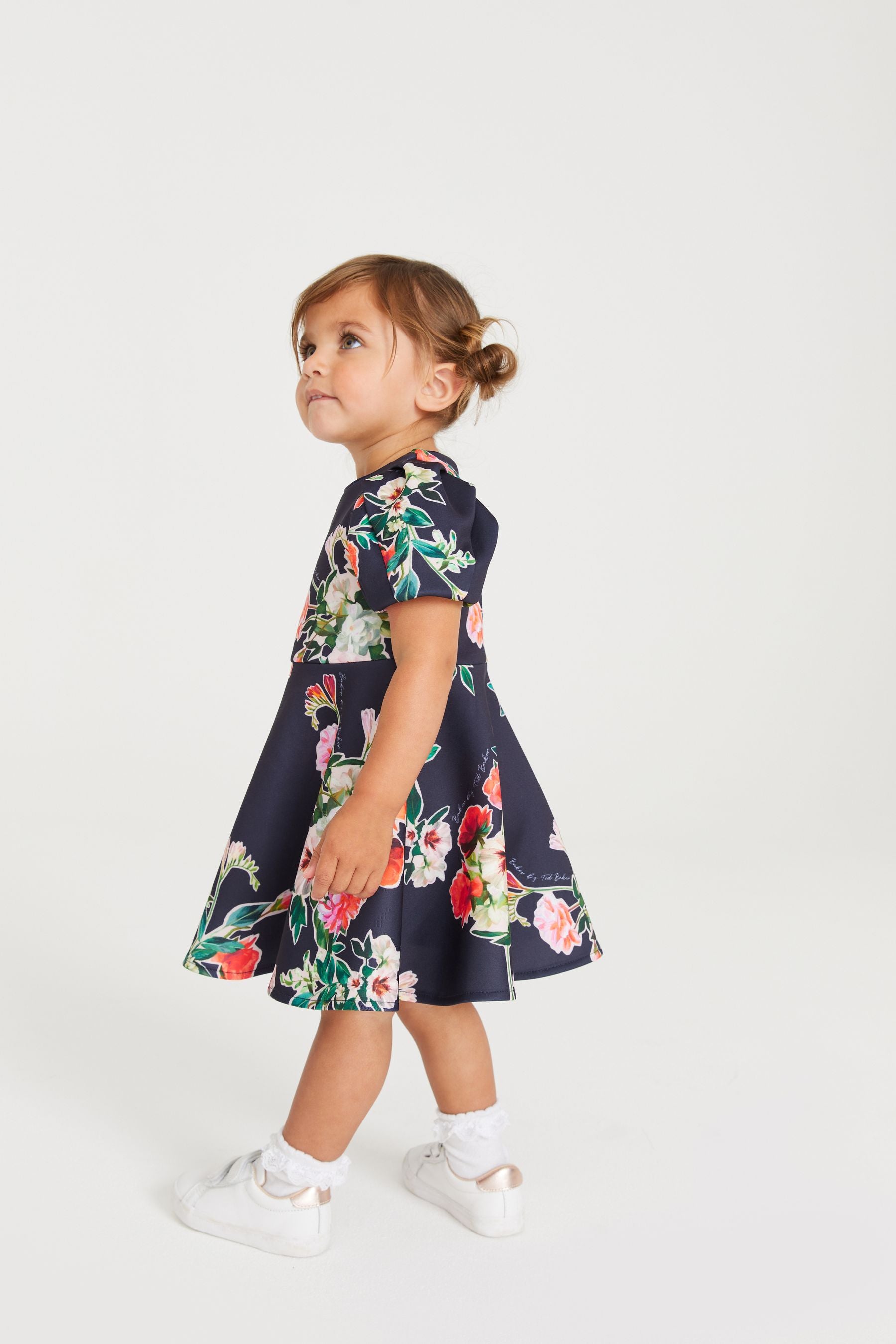 Navy Baker by Ted Baker Navy Blue Floral Scuba Dress