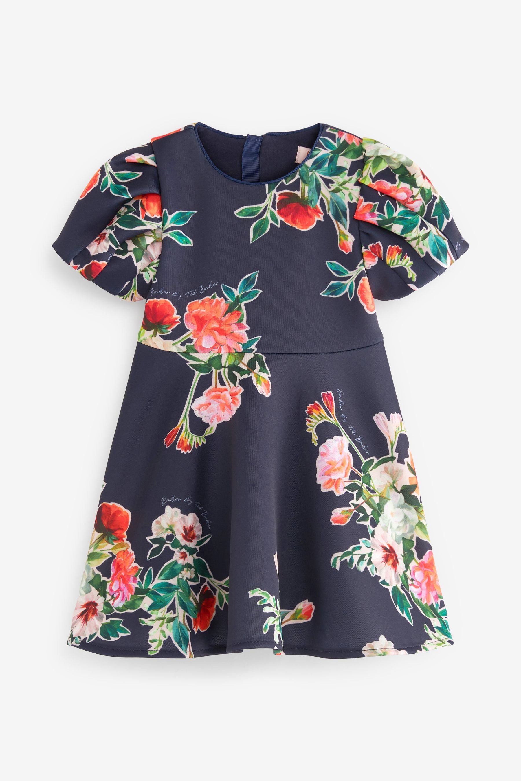 Navy Baker by Ted Baker Navy Blue Floral Scuba Dress