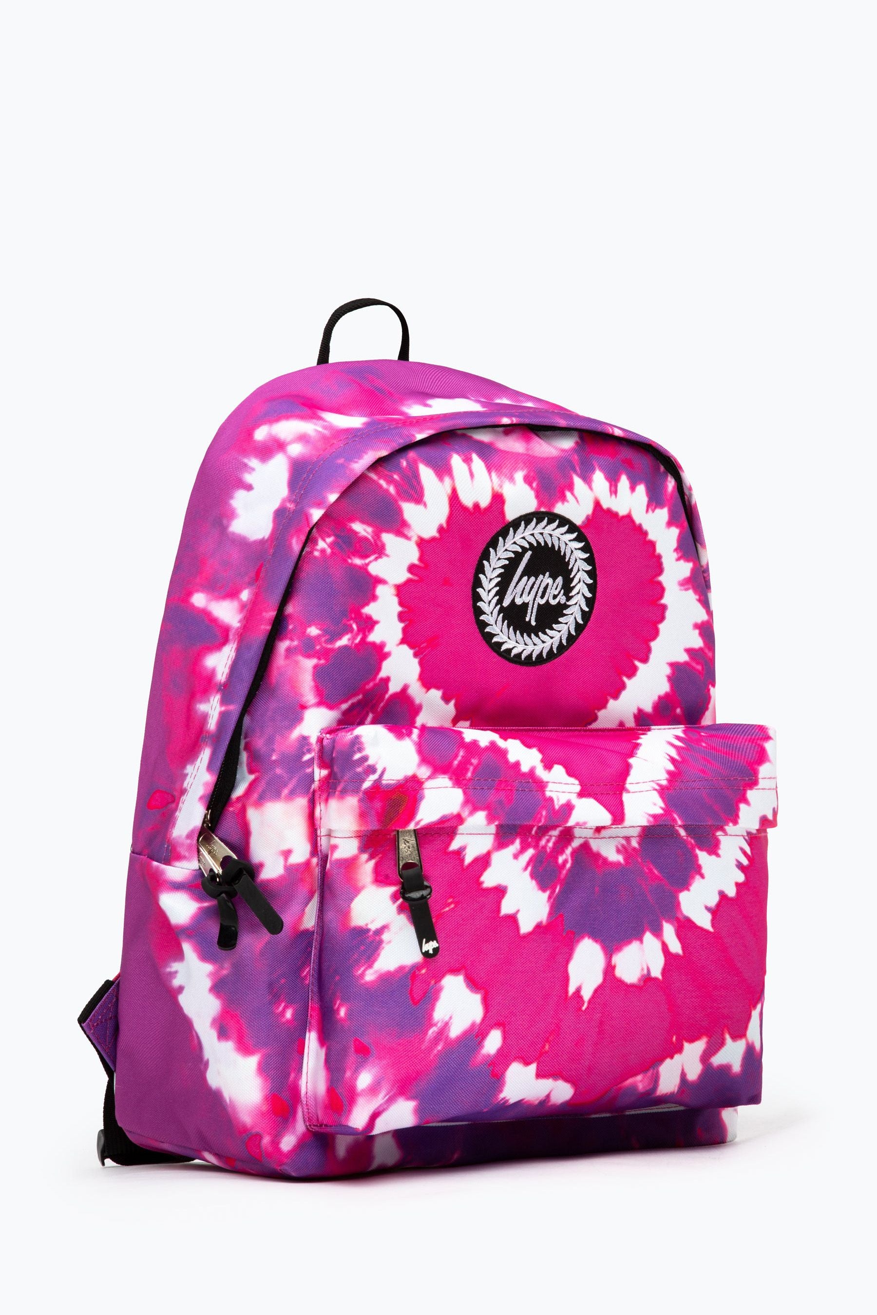 Pink Hype. Pink Heart Hippy Tie Dye Backpack