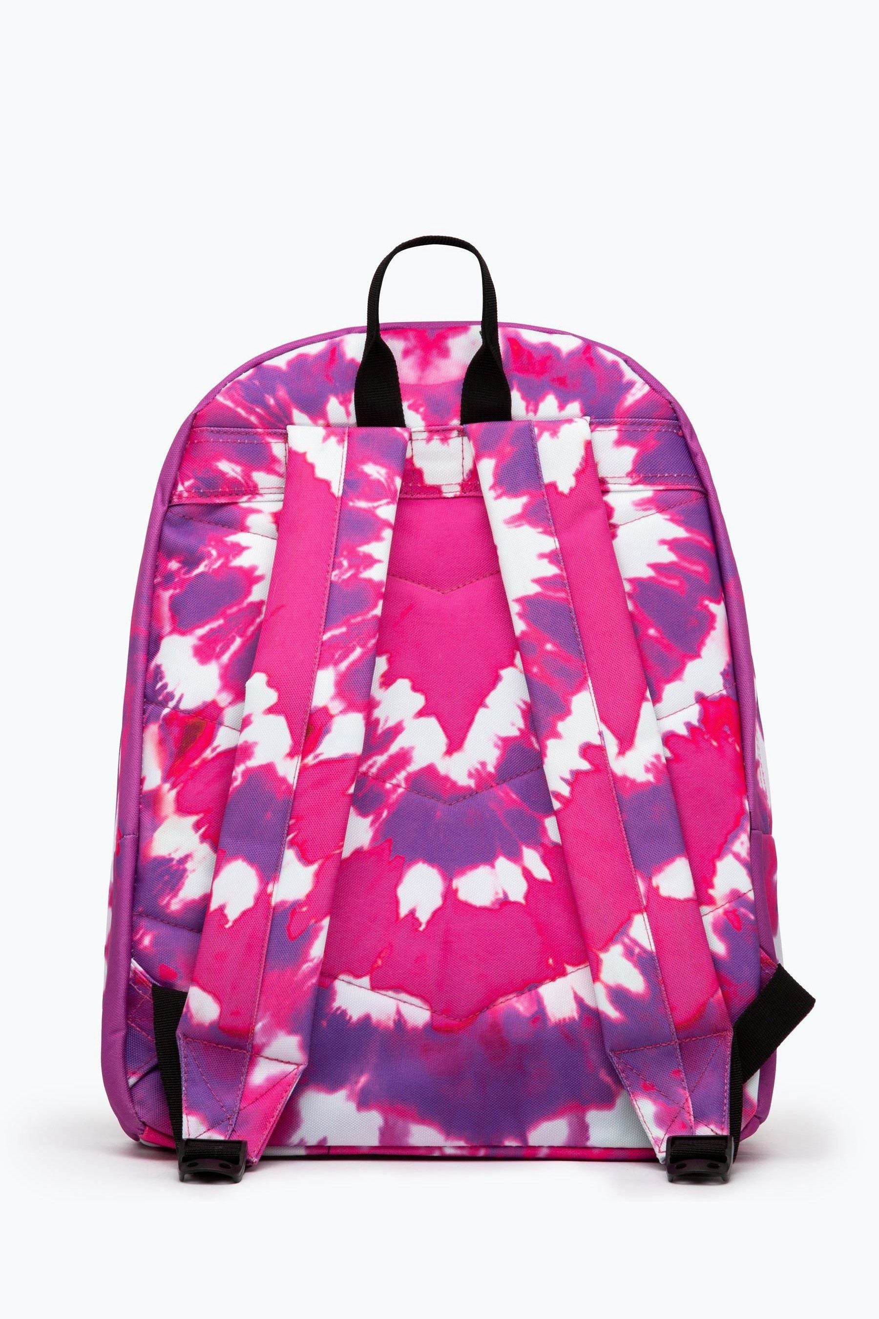 Pink Hype. Pink Heart Hippy Tie Dye Backpack