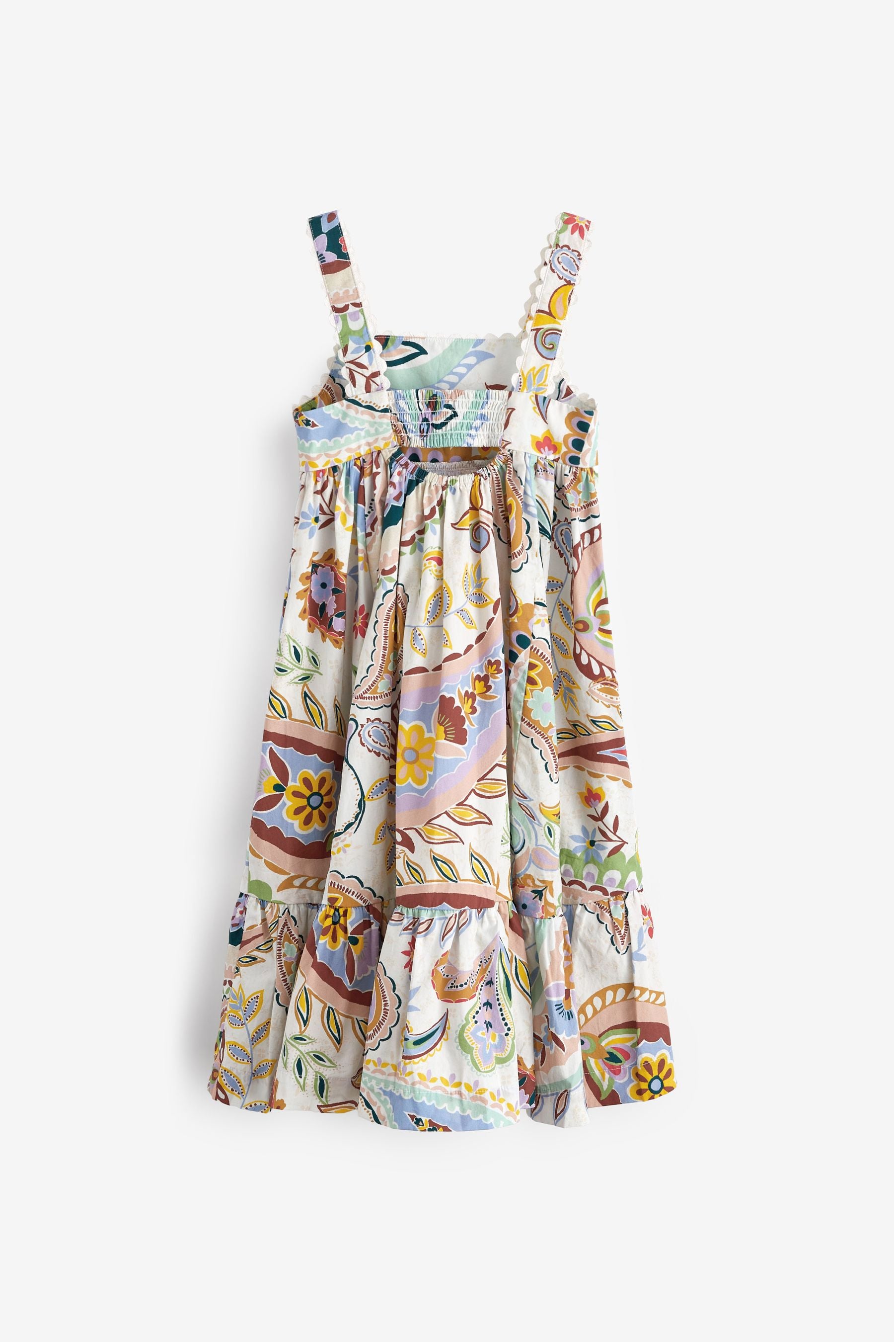 Cream Paisley Strap Dress (3-16yrs)