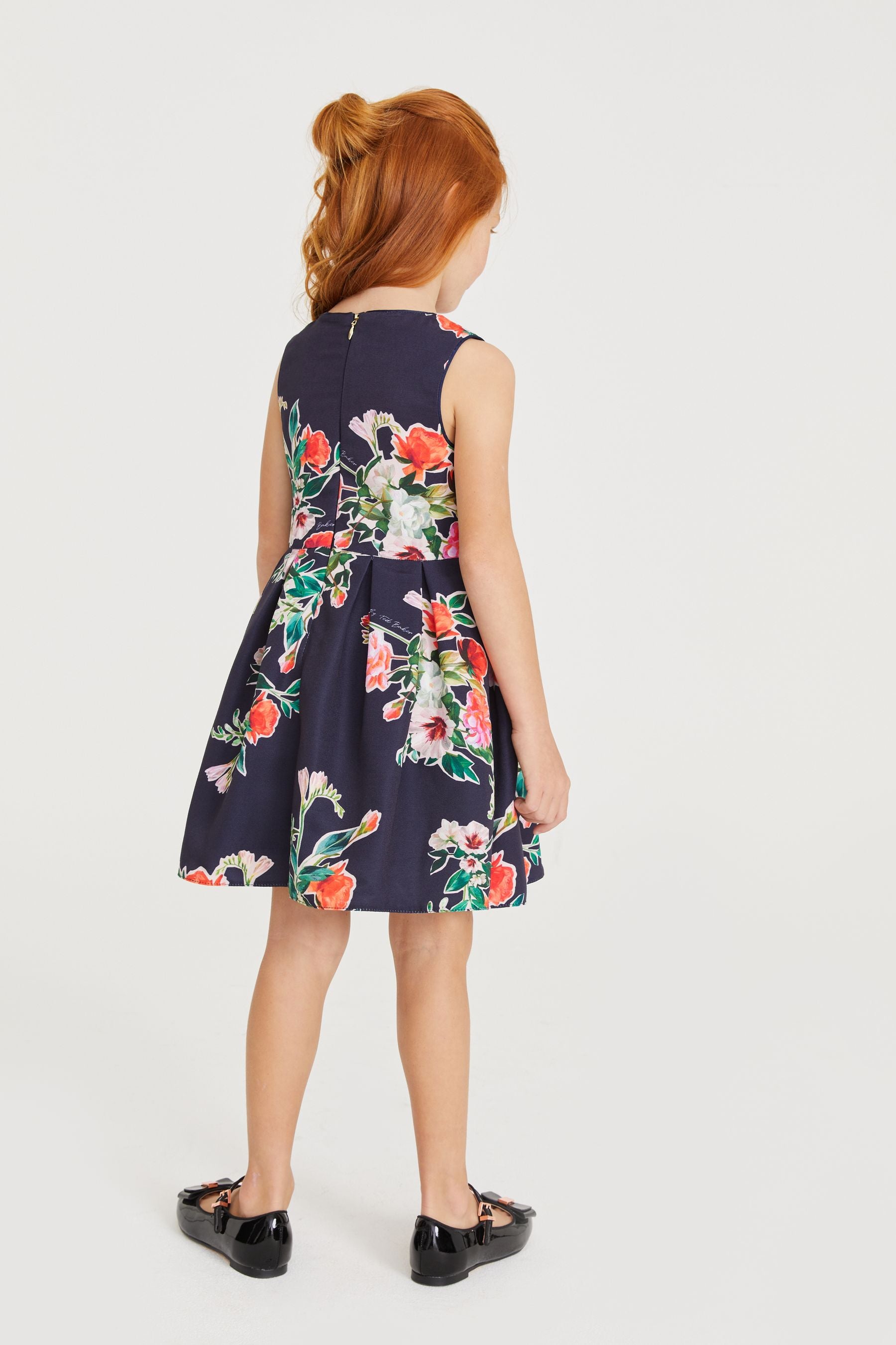 Navy Baker by Ted Baker Navy Blue Floral Bow Dress