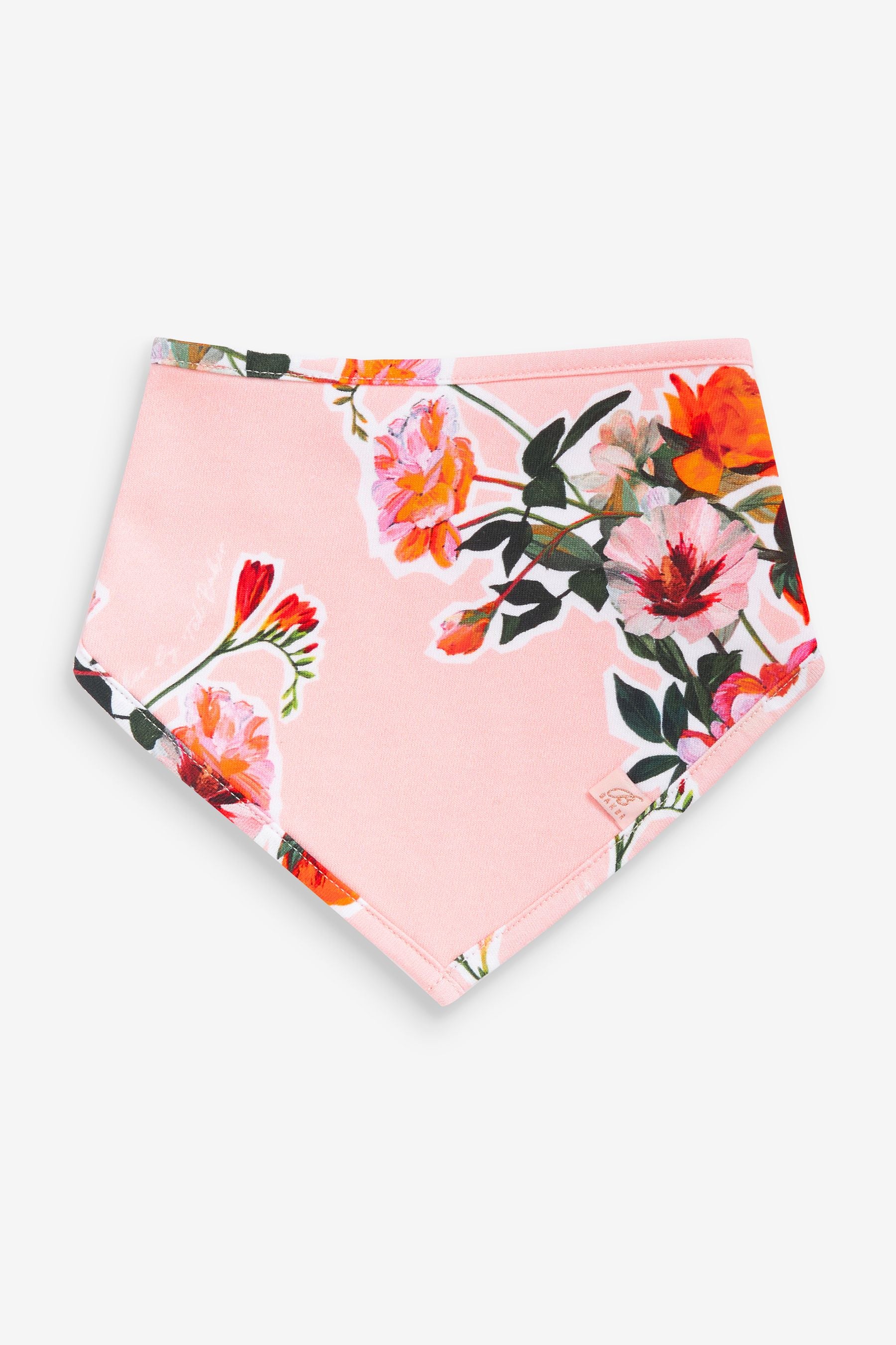 Pink Baker by Ted Baker Pink Floral Bibs 2 Pack