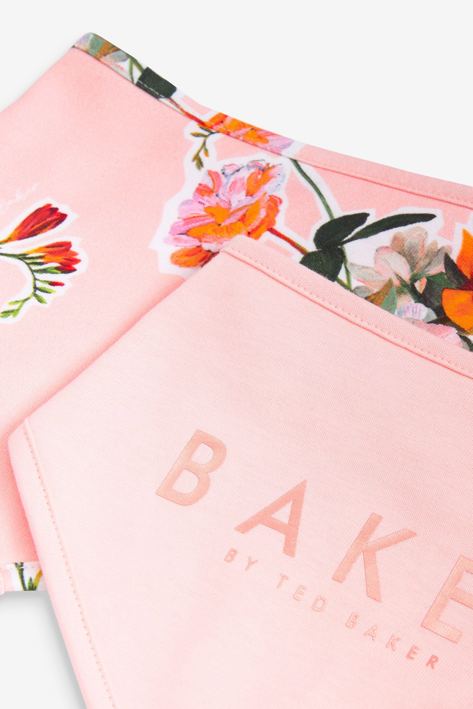 Pink Baker by Ted Baker Pink Floral Bibs 2 Pack