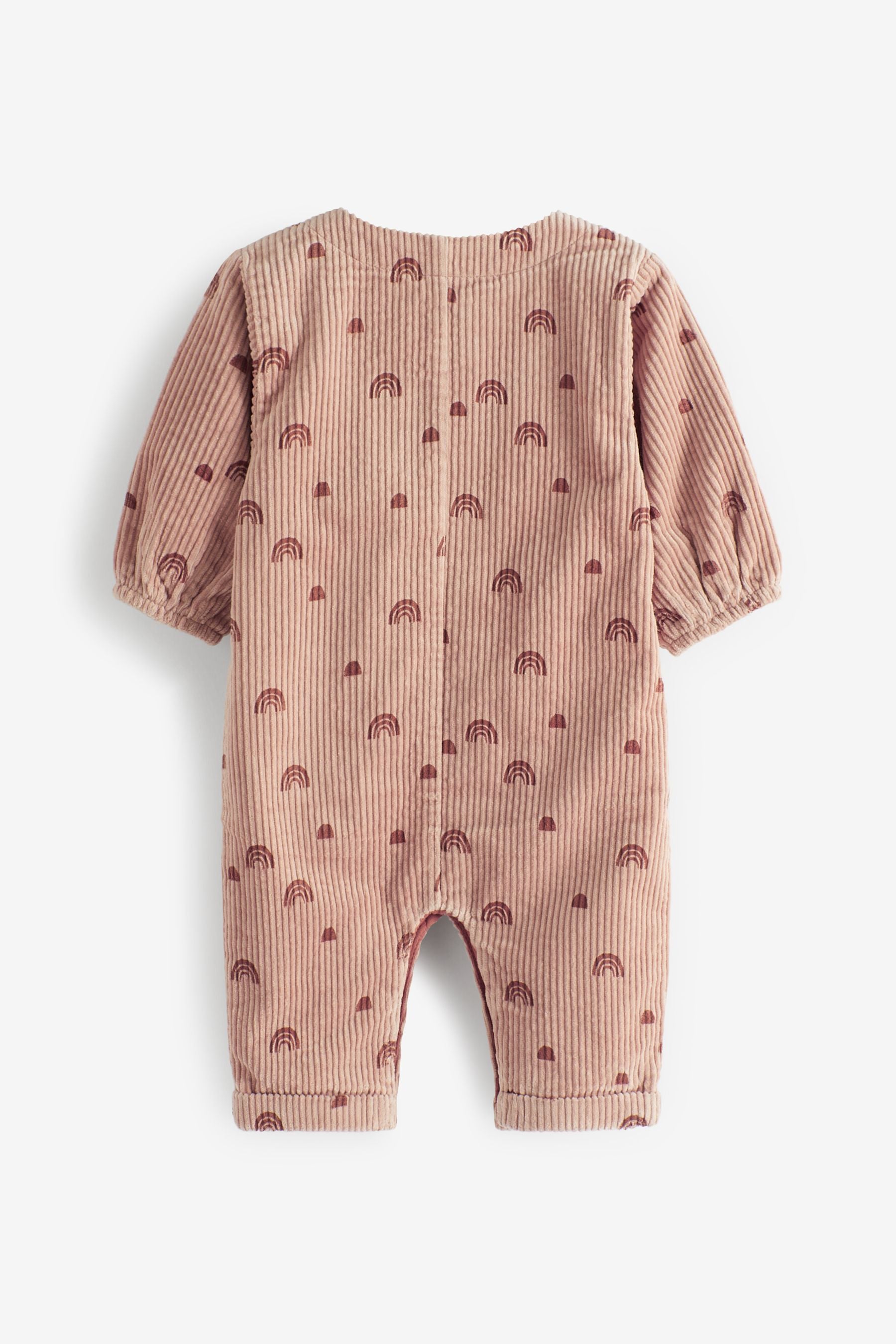 Rust Brown Rainbow Baby Corded Romper (0mths-3yrs)