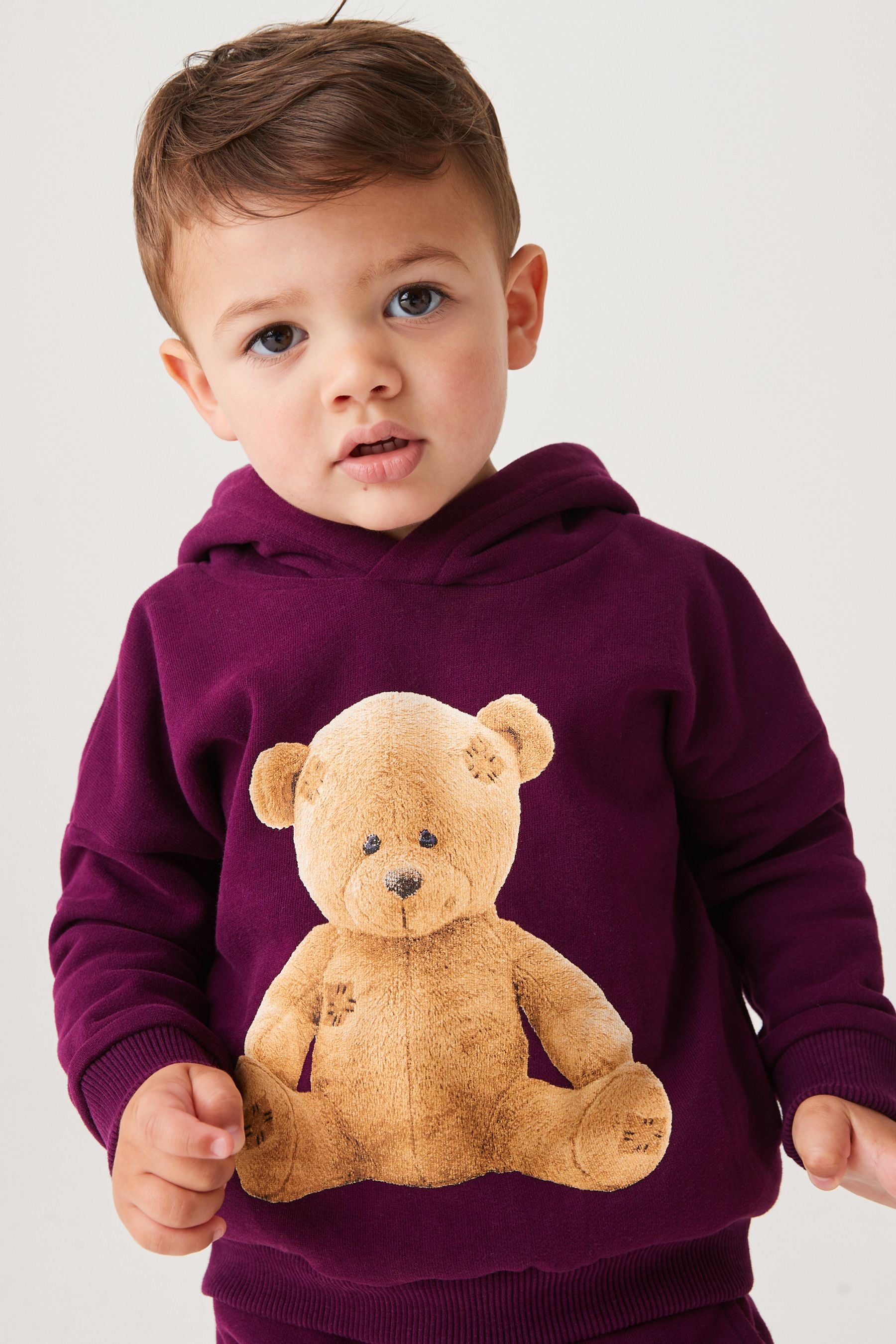 Purple Bear Character Hoodie And Joggers Set (3mths-7yrs)