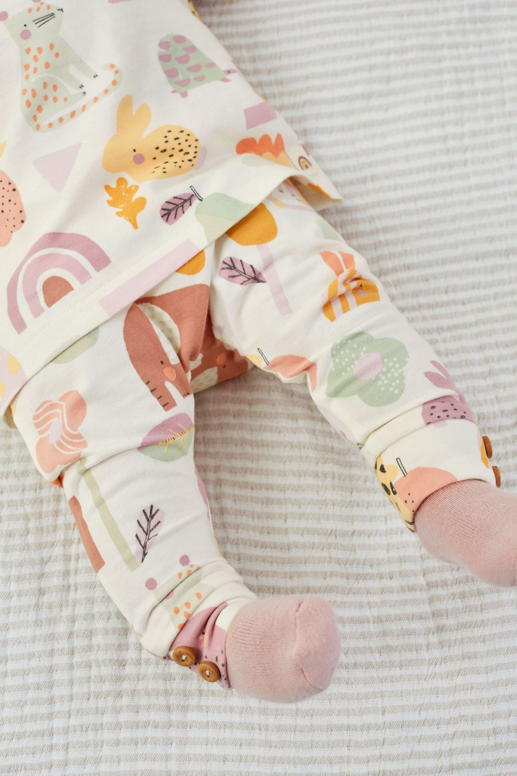 Mint Green/Pink Baby Leggings 3 Pack