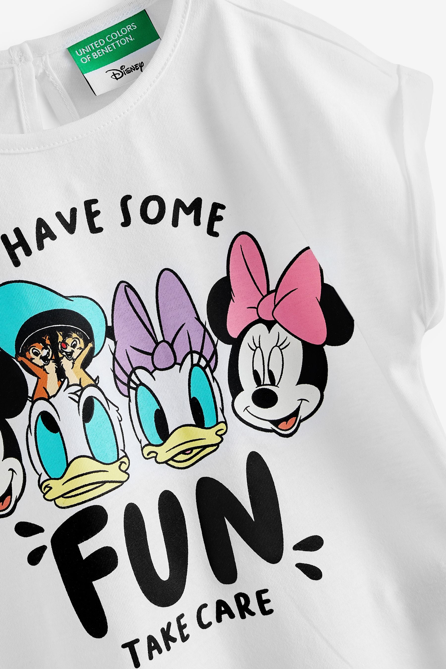 Benetton White Disney Micky Mouse And Friends T-Shirt