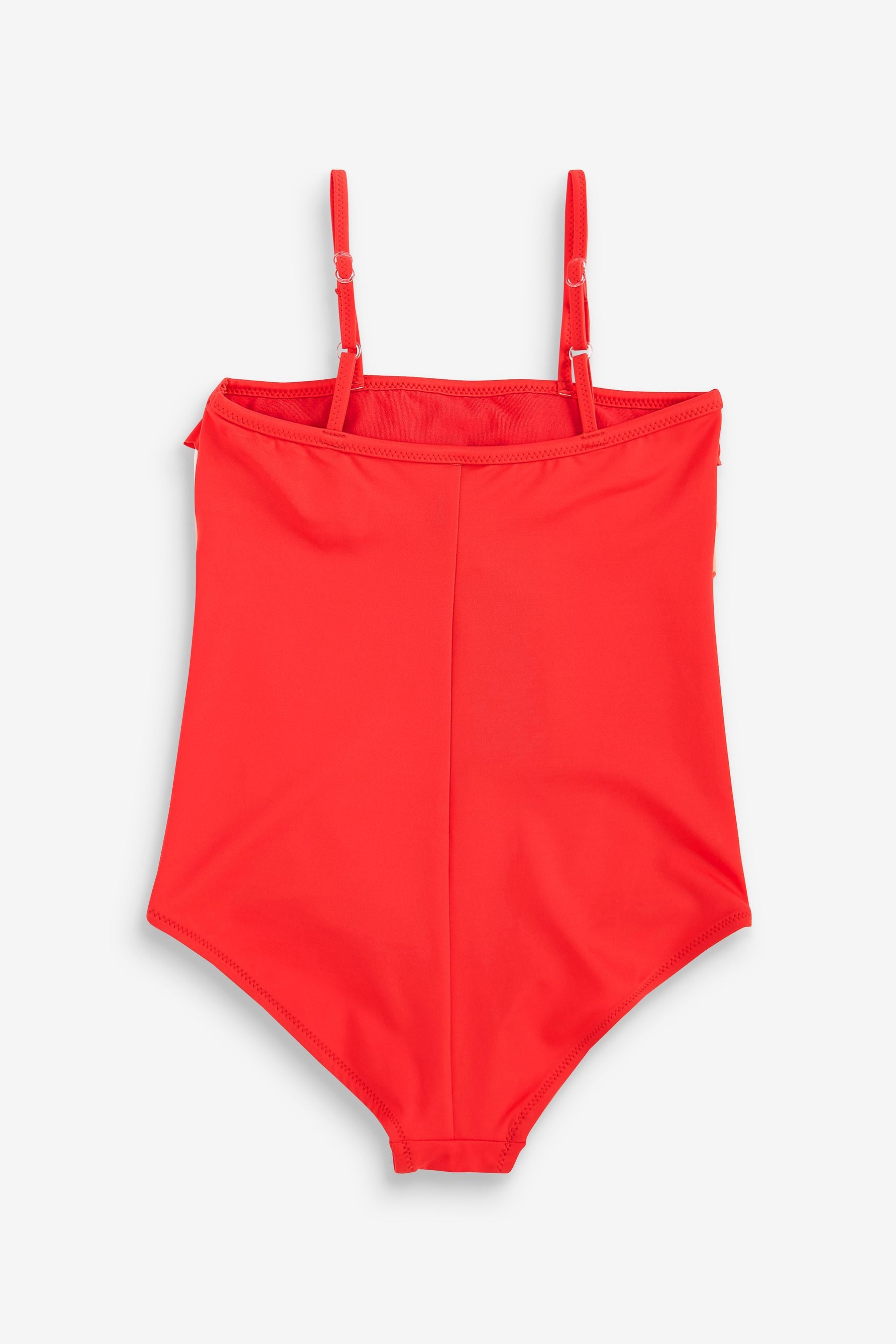 Benetton Red Frill Swimsuit