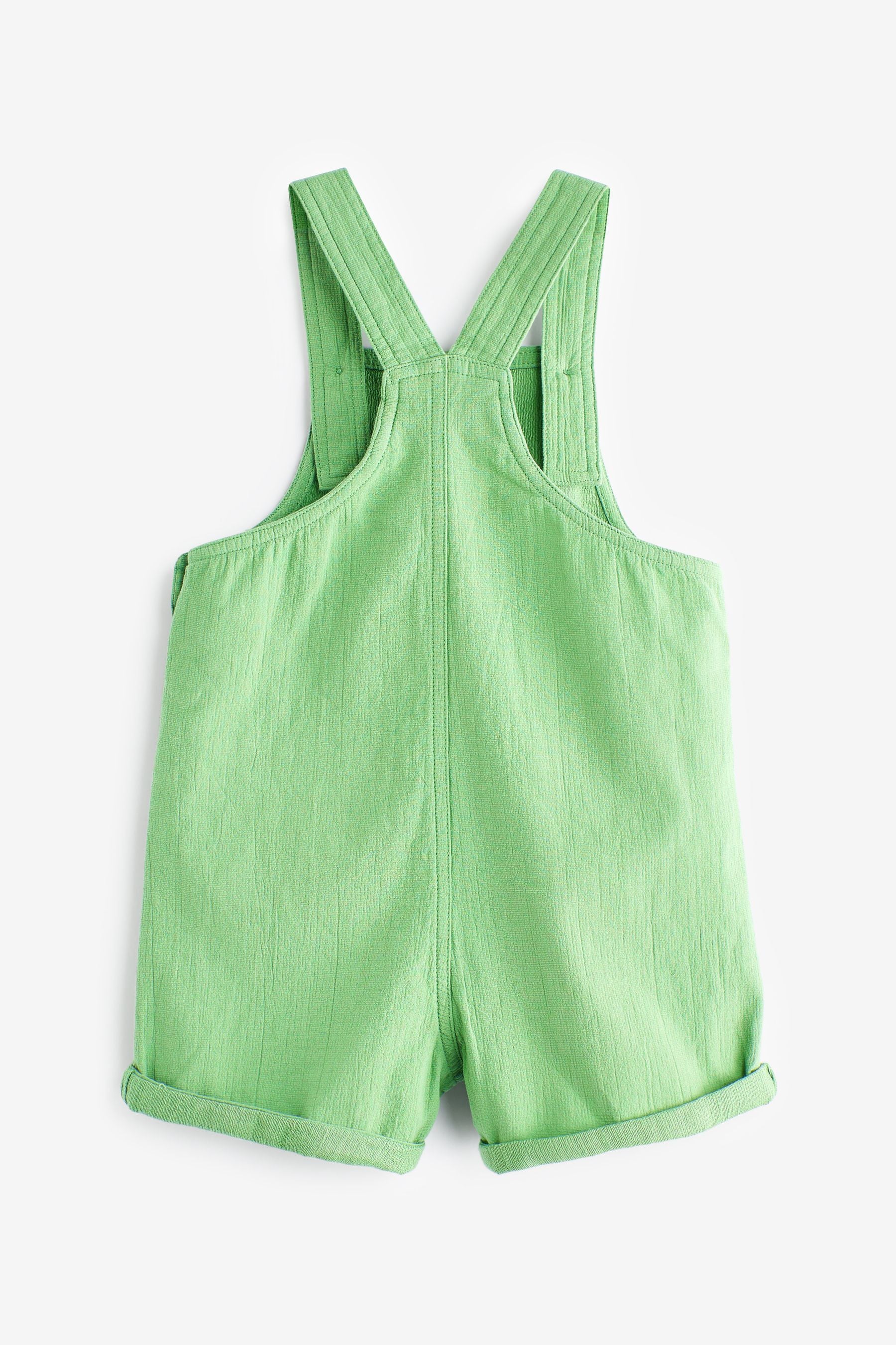 Benetton Green Short Dungarees