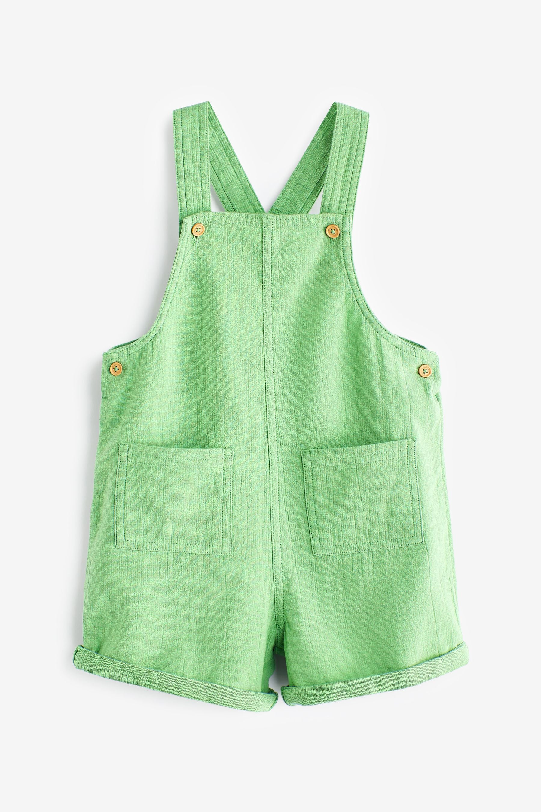 Benetton Green Short Dungarees