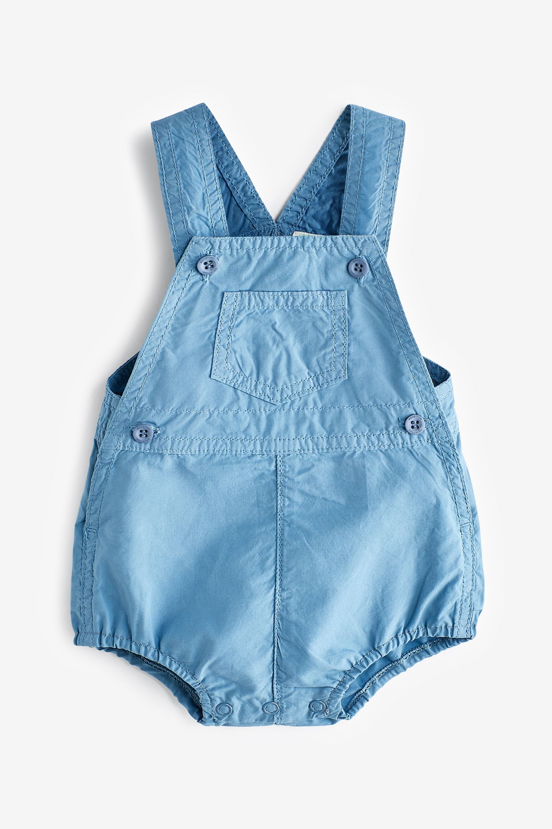 Benetton Blue Short Dungarees