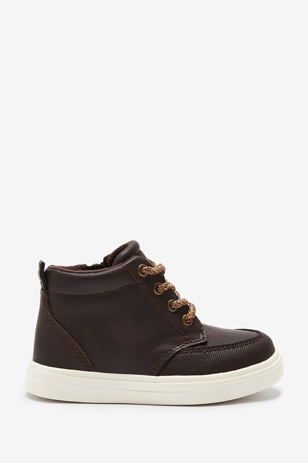 Chocolate Brown Warm Lined Chukka Boots