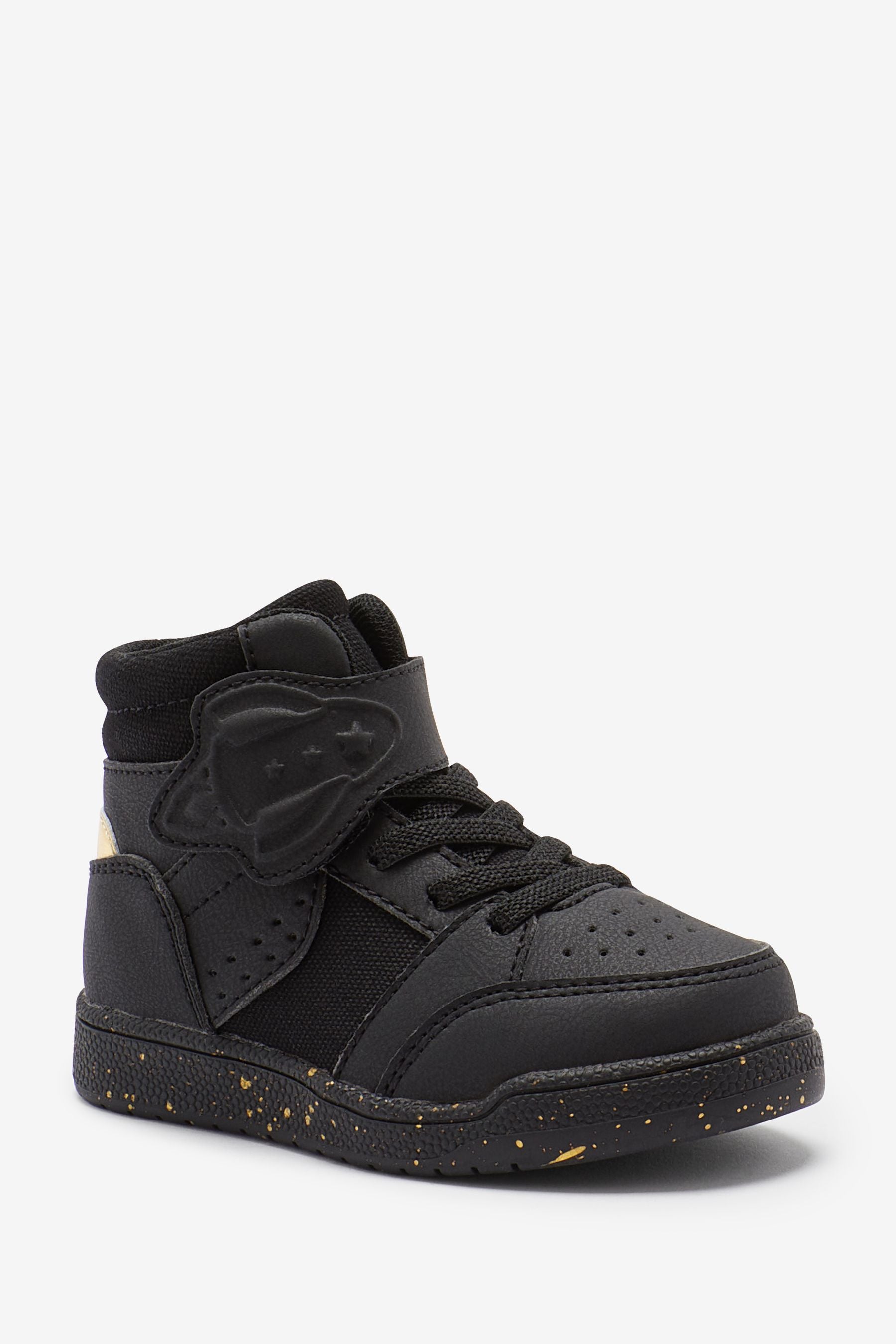 Black/Gold High Top Trainers