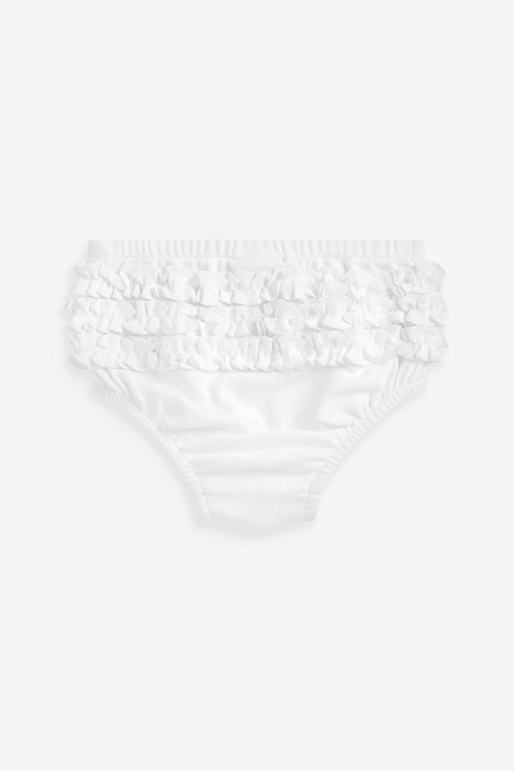 White Frill Knickers 2 Pack (0mths-2yrs)